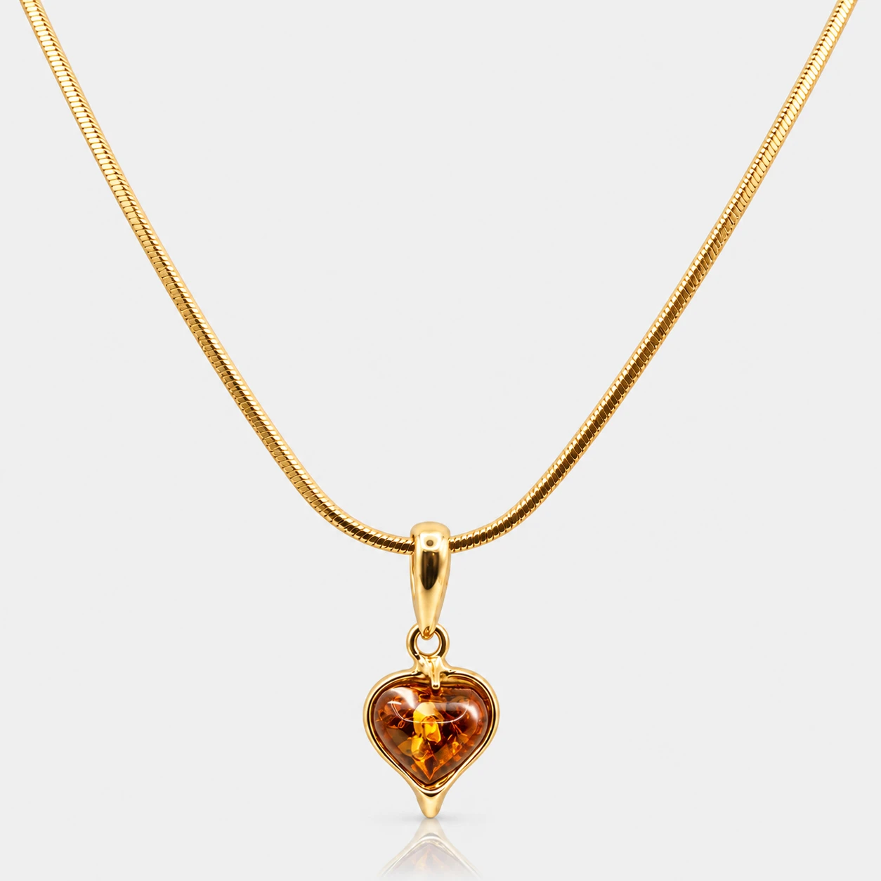 Amber heart necklace