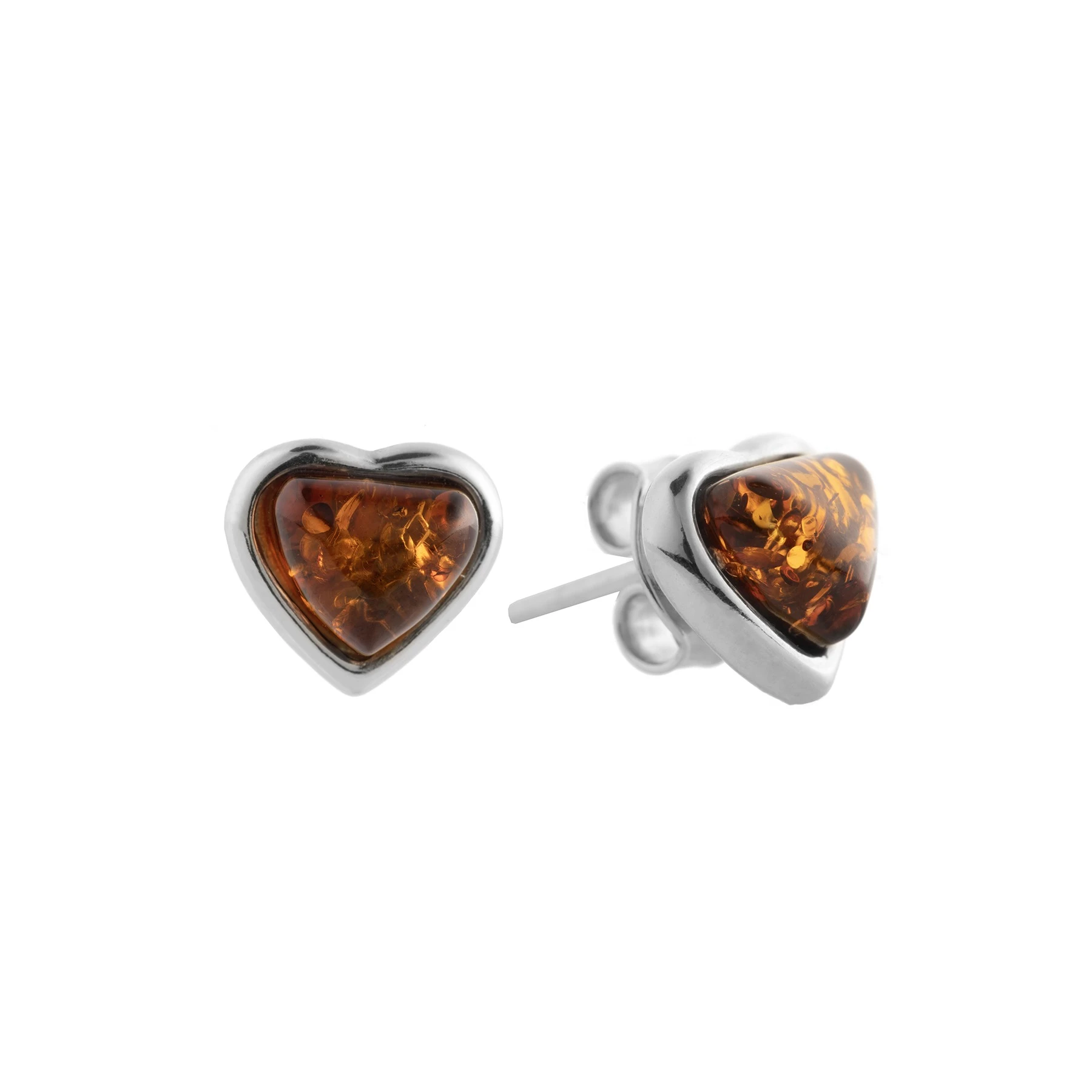 Thumbnail of Amber heart earrings