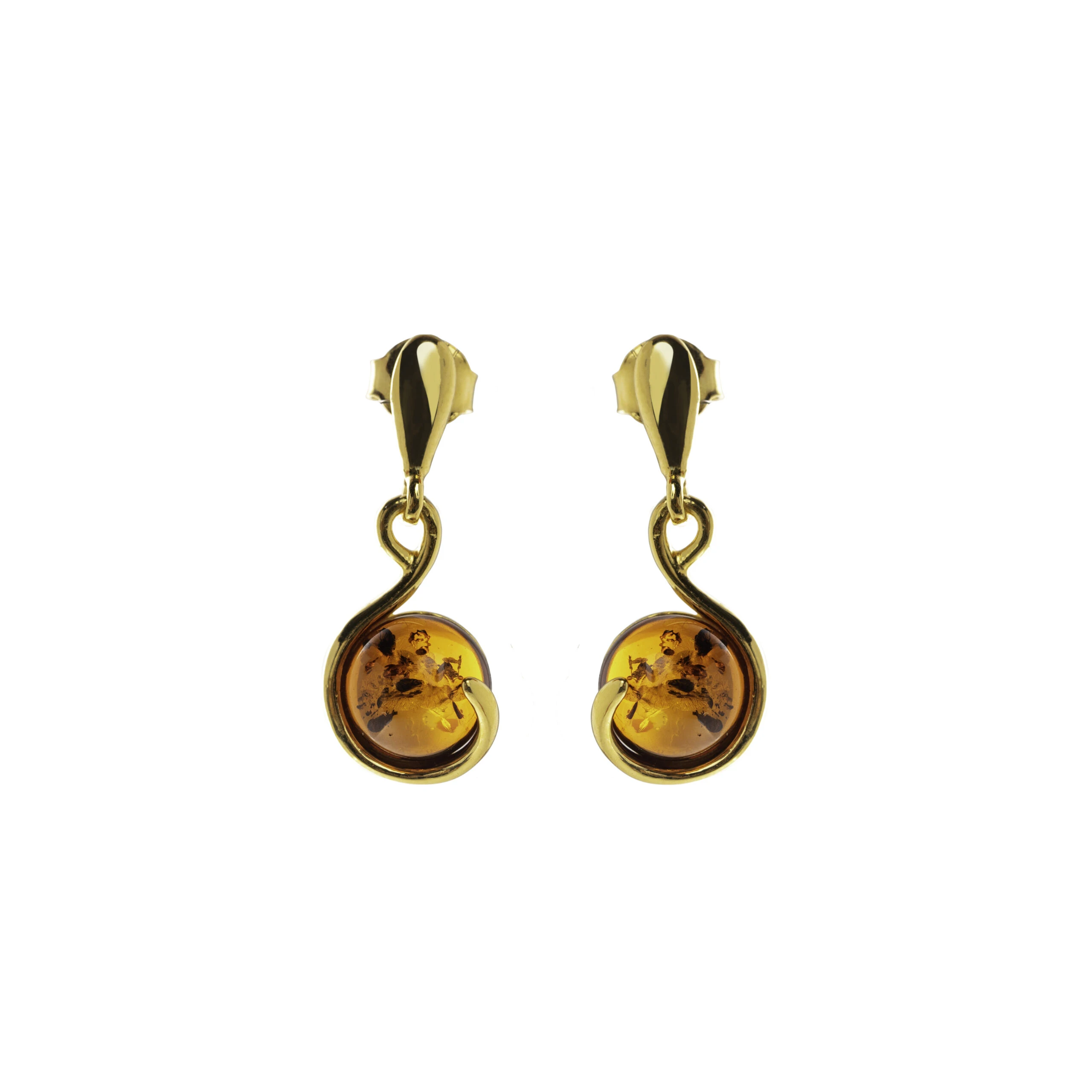 Thumbnail of Amore gold earrings with amber