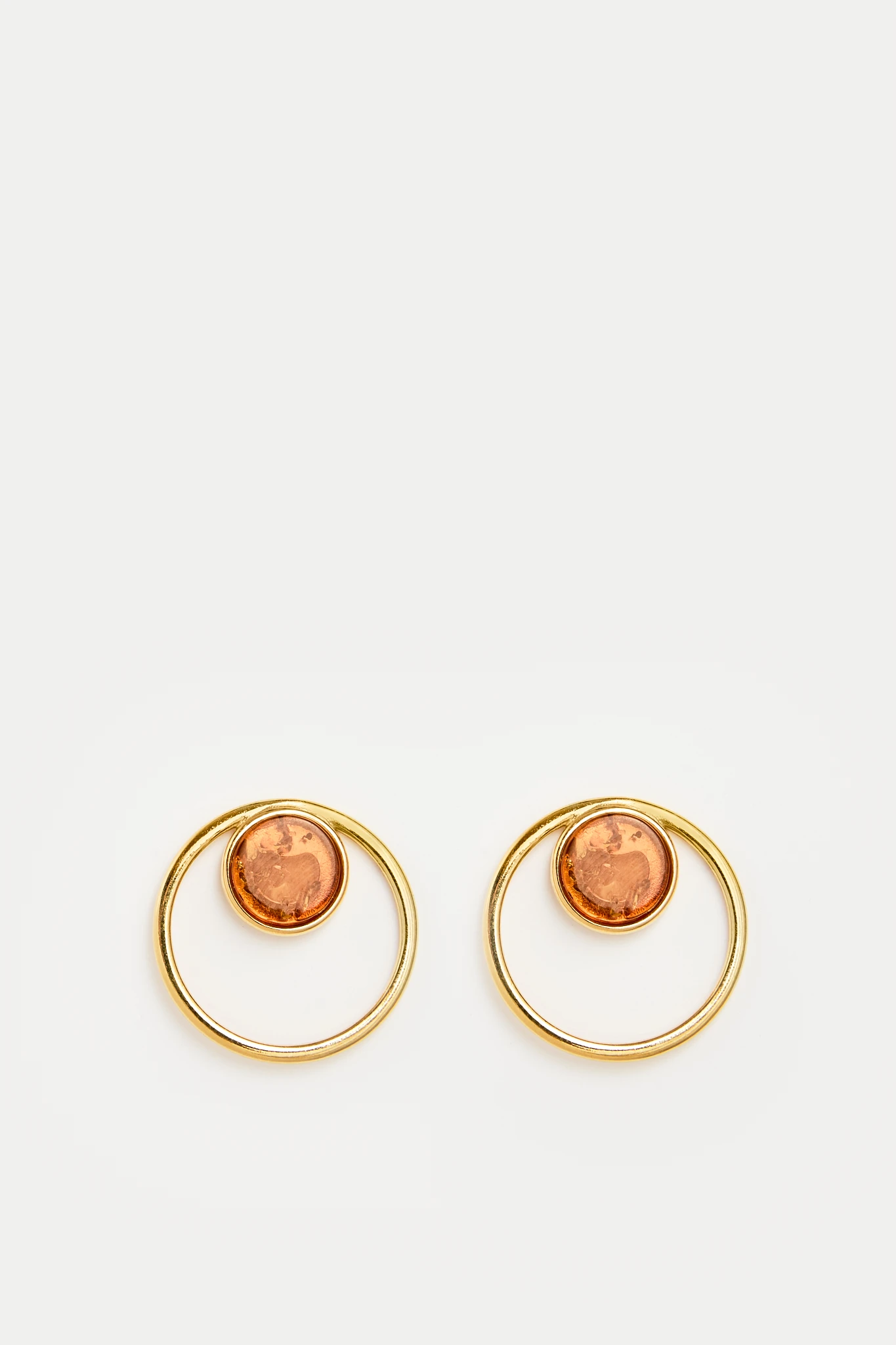 Amy stud earrings with amber