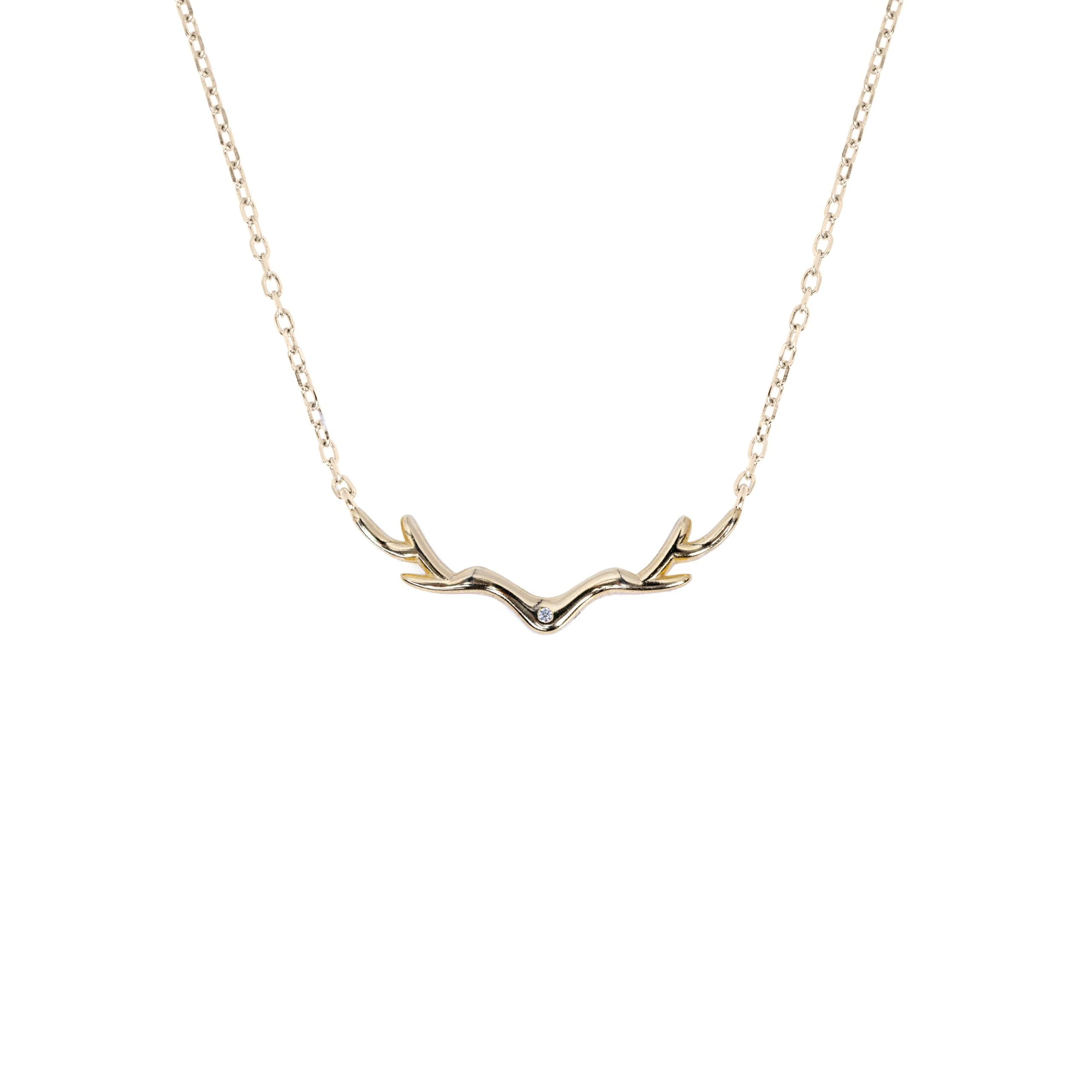 Thumbnail of Antler gold necklace