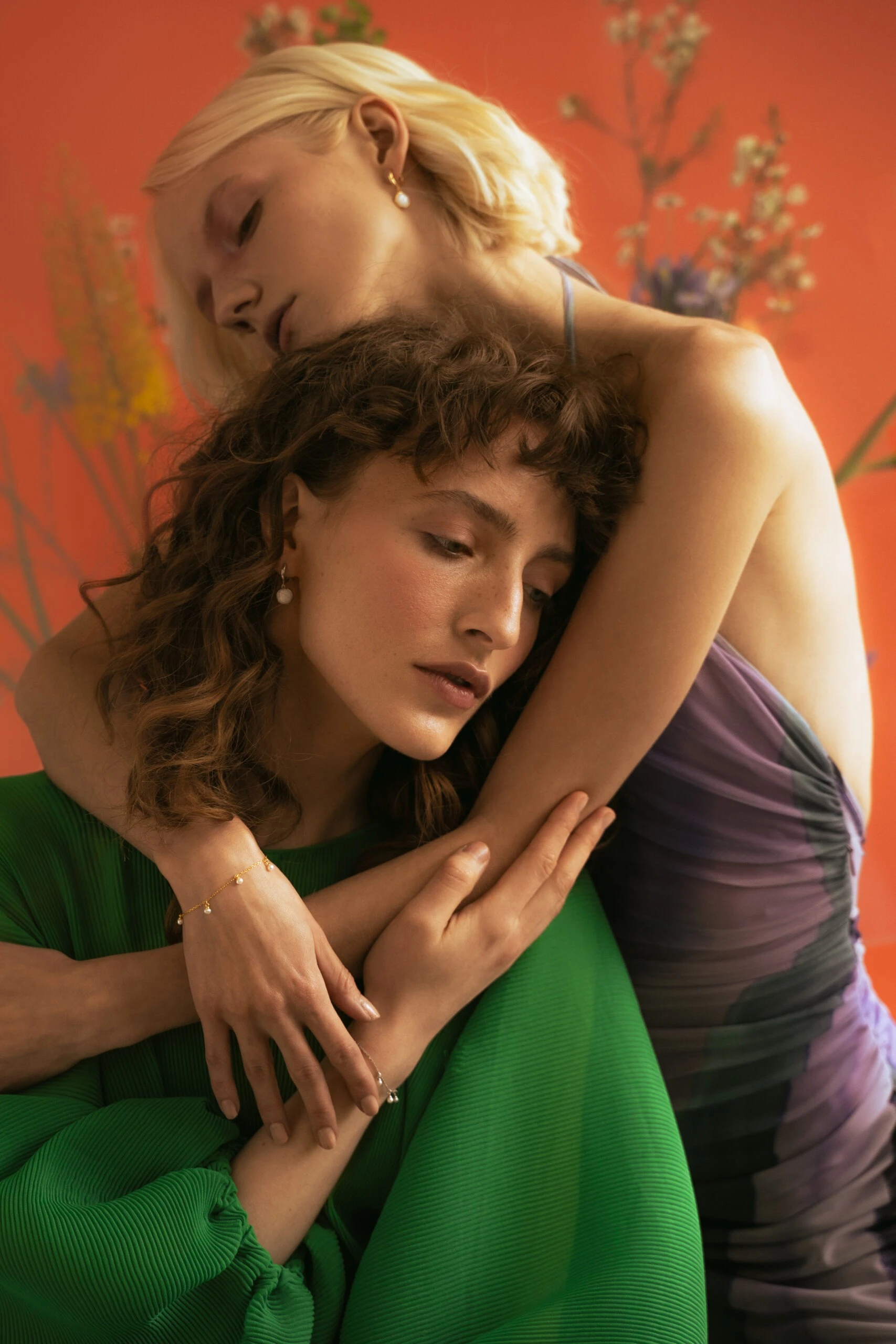 Thumbnail of Astra gold earrings with mother of pearl