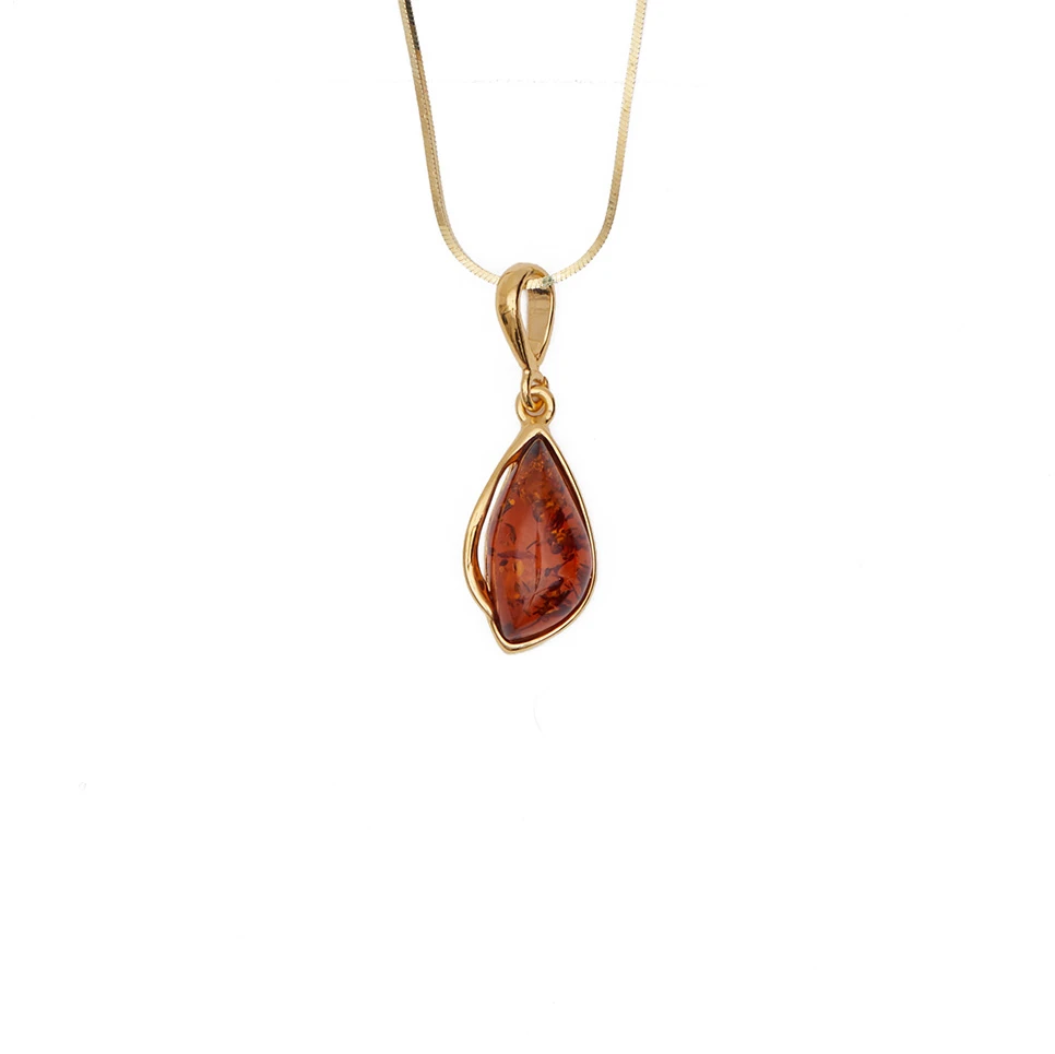 Thumbnail of Celine necklace with cognac amber
