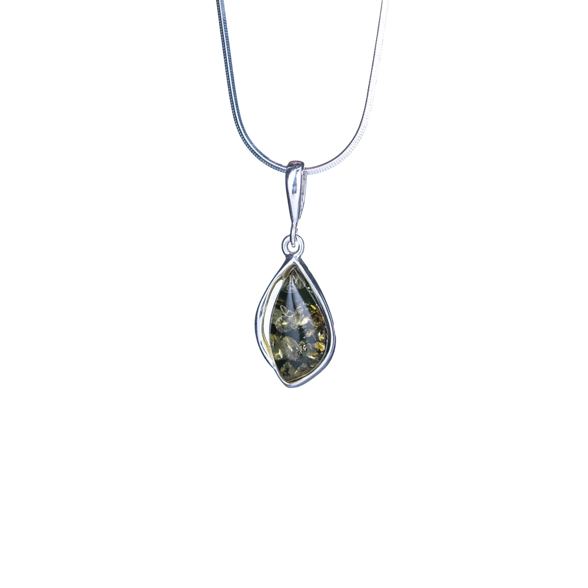 Celine necklace with green amber