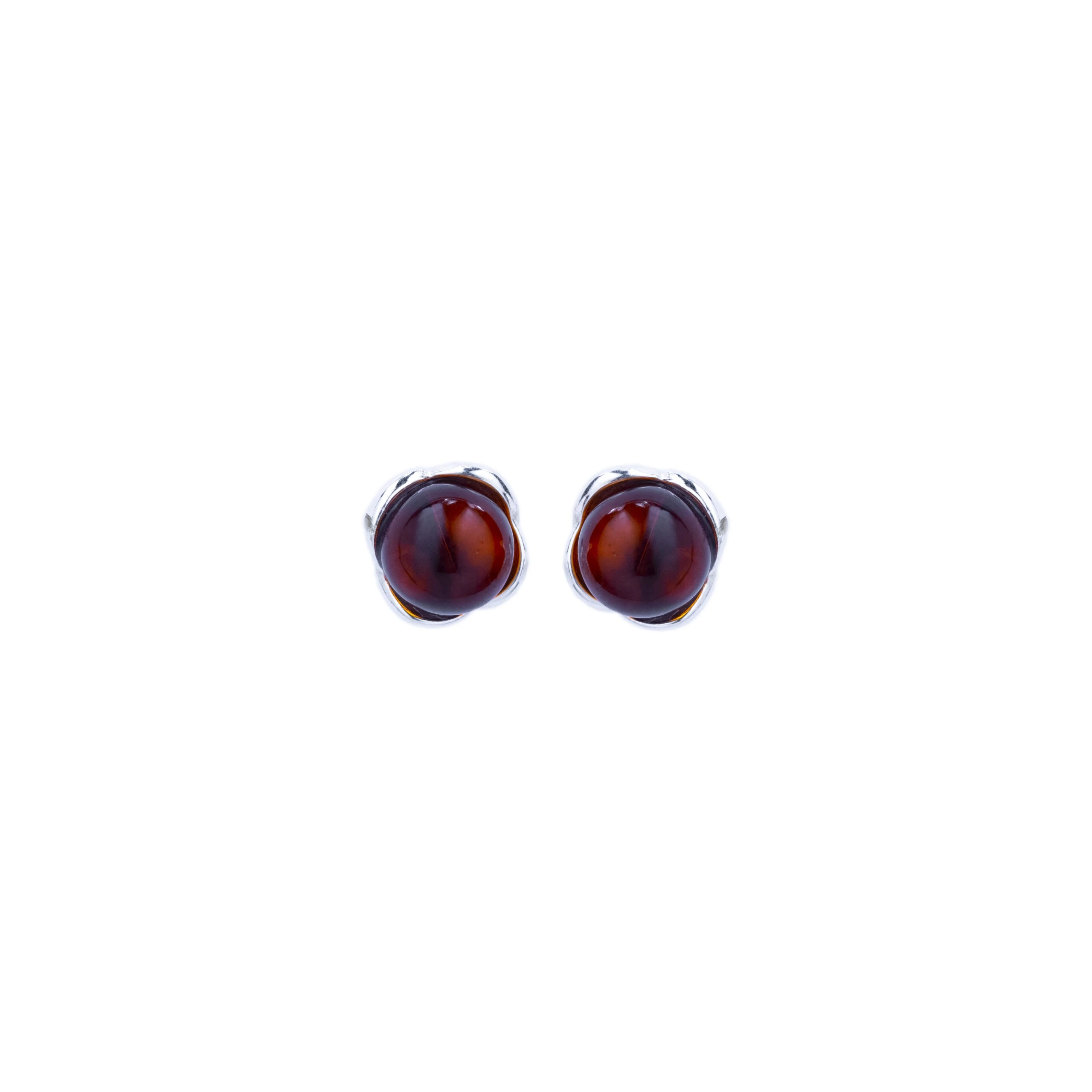 Thumbnail of Cognac amber stud earrings