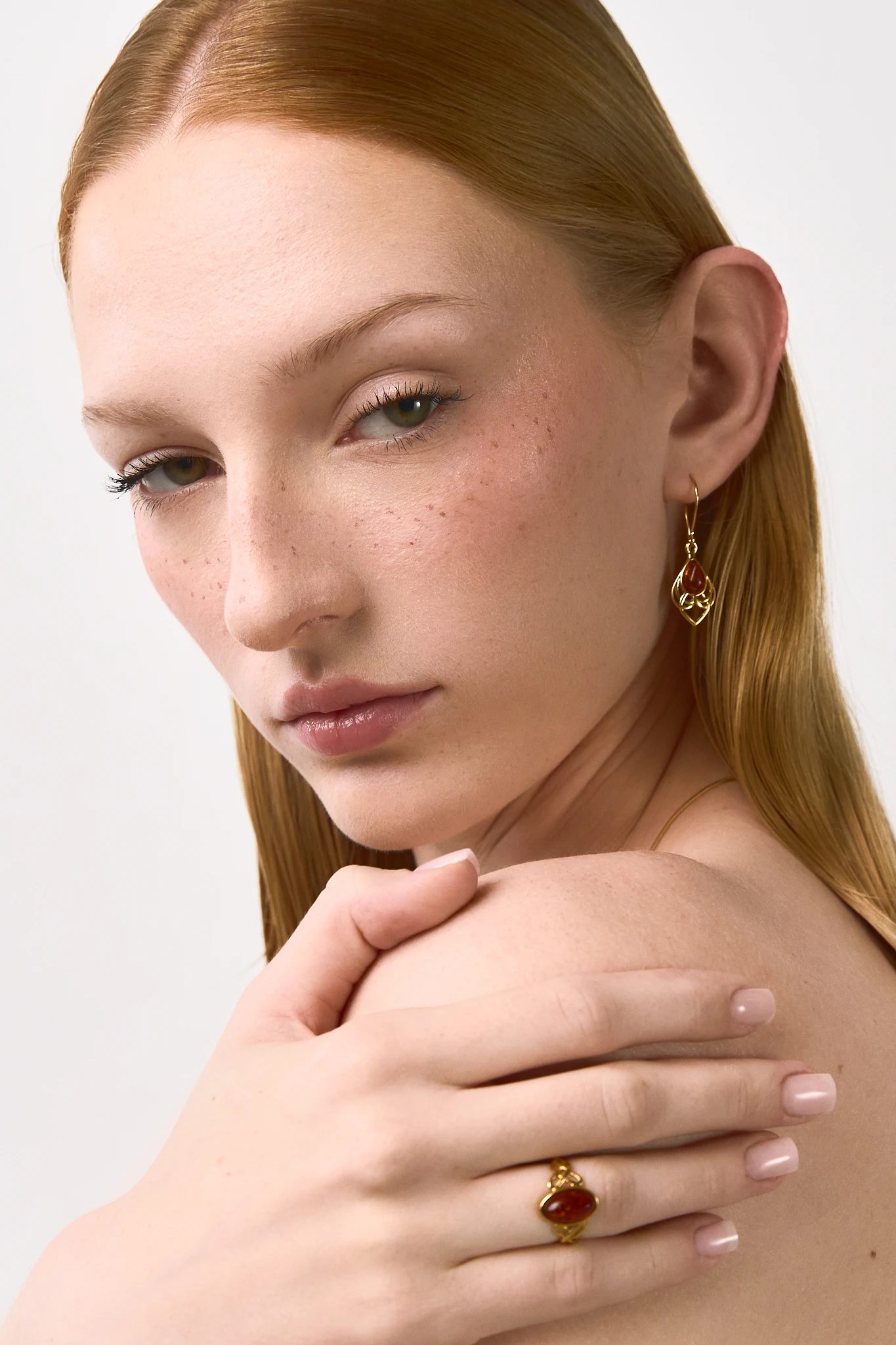 Evoke eternal connection with our gold ring featuring Baltic amber 🌟 Handcrafted, nickel-free, and inspired by Viking symbolism. Shop now! #AmberRing #JewelryWithMeaning