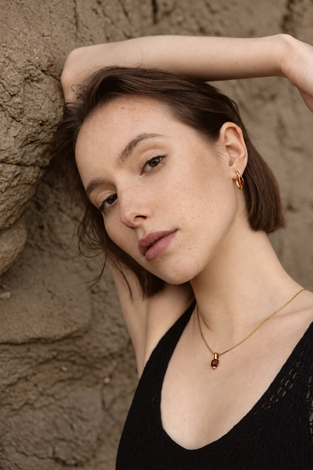 Collana Cornelia con ambra cognac