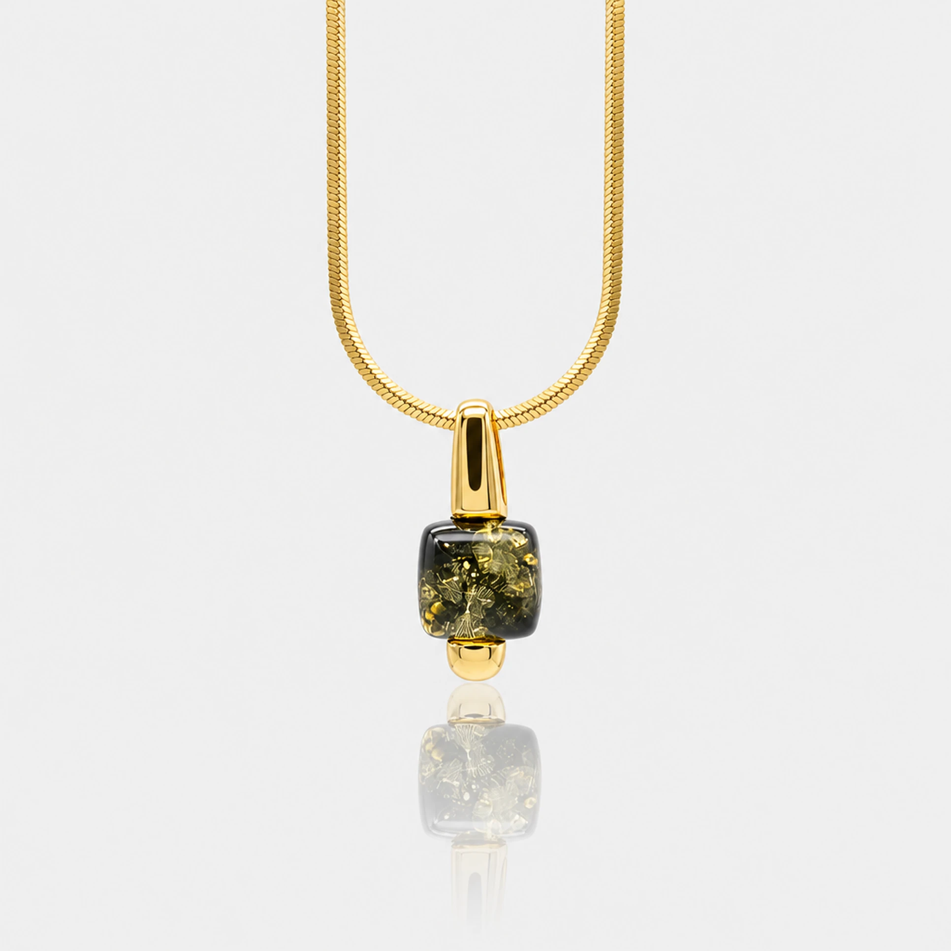 Collana Cornelia con ambra verde