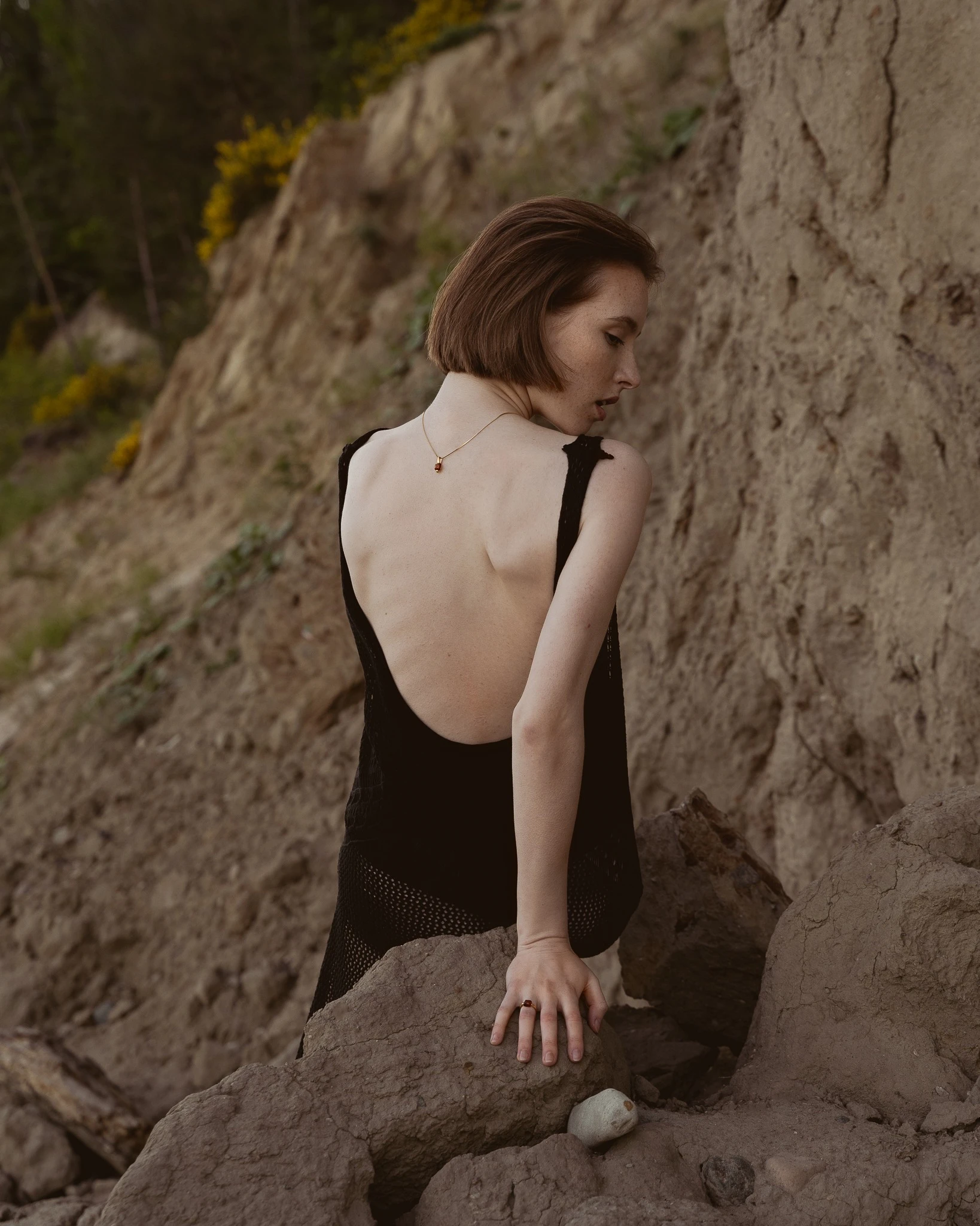 Thumbnail of Cornelia necklace with cognac amber