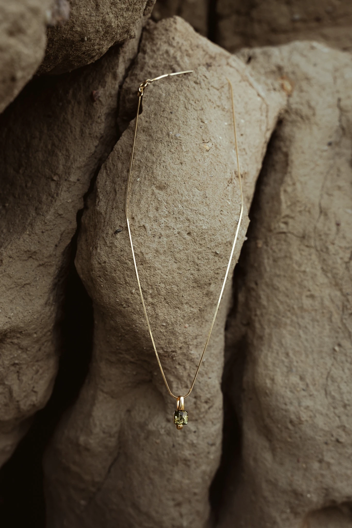 Thumbnail of Cornelia necklace with green amber