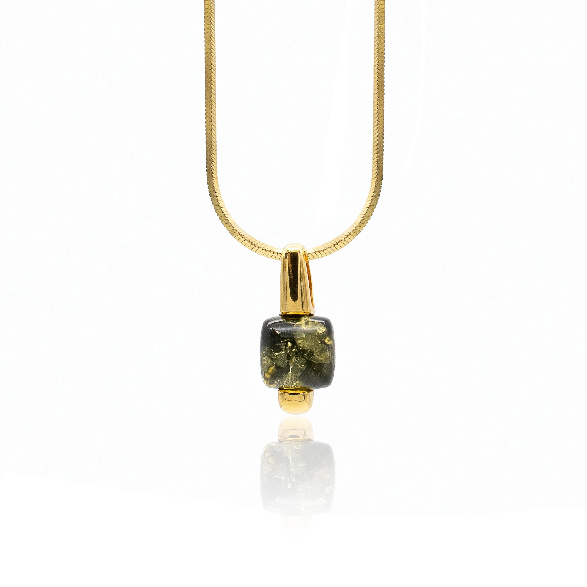 Thumbnail of Cornelia necklace with green amber