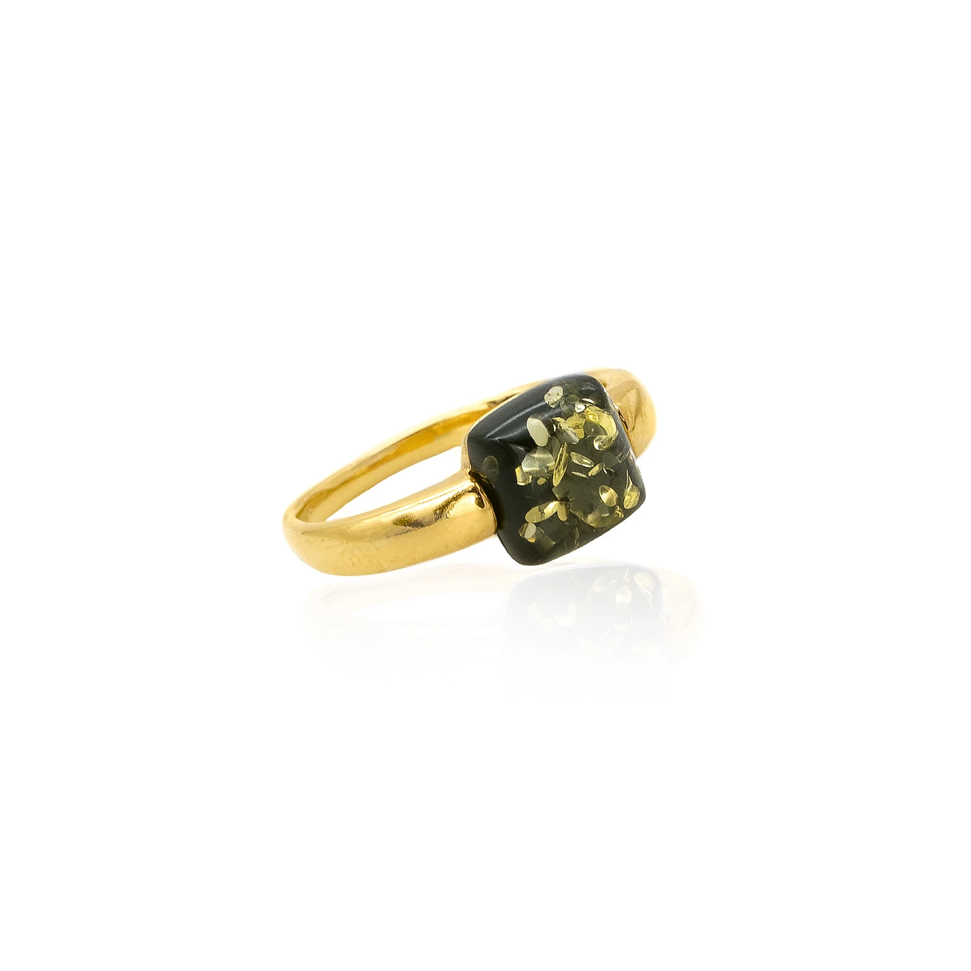 Thumbnail of Cornelia ring with green amber