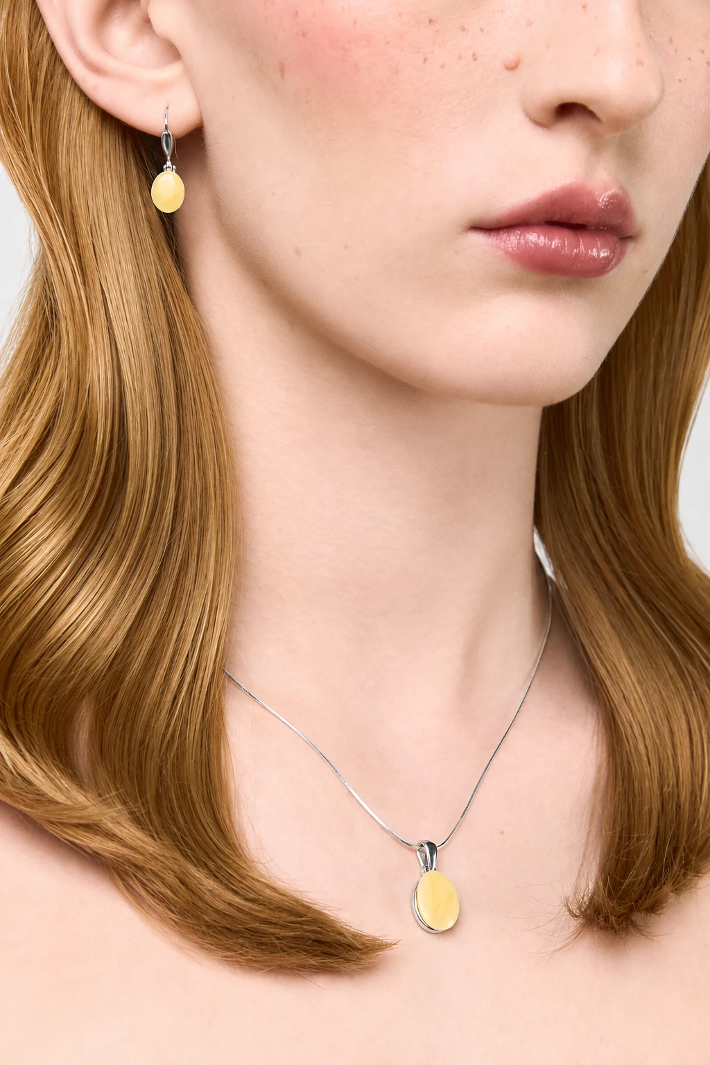 Crème silver necklace, Silver, Amber, Amber necklaces