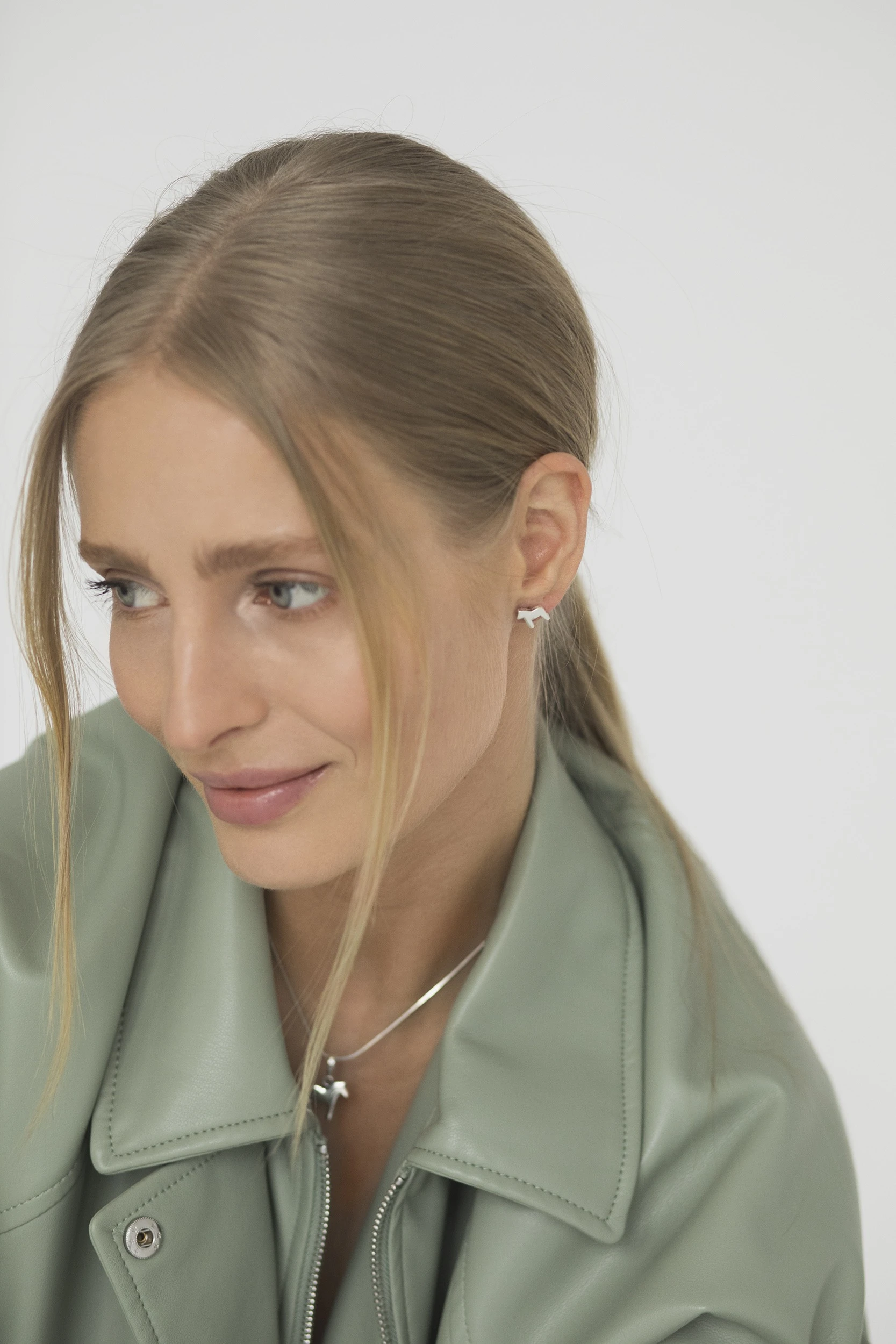 Dala horse silver earrings