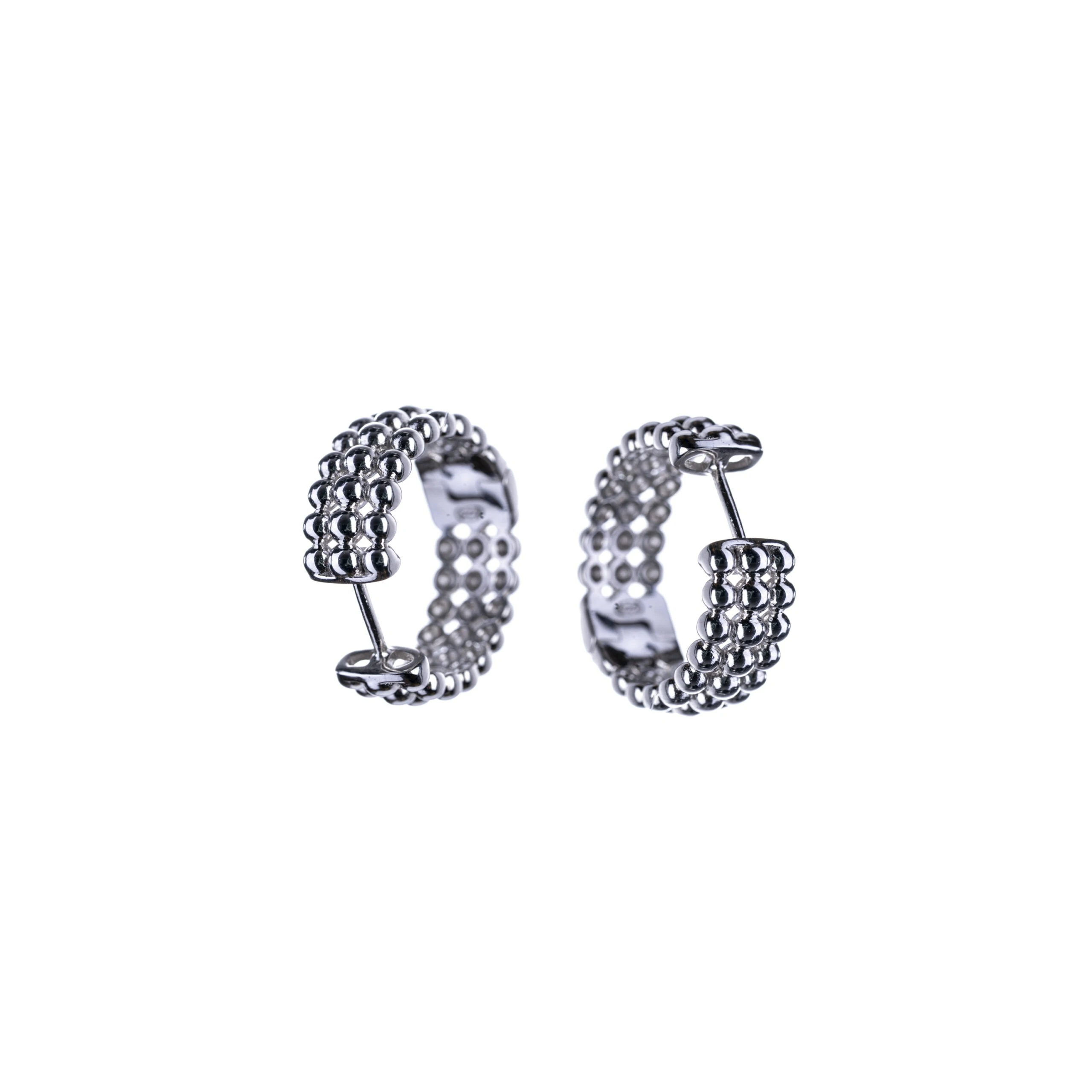 Thumbnail of Erica silver hoop earrings