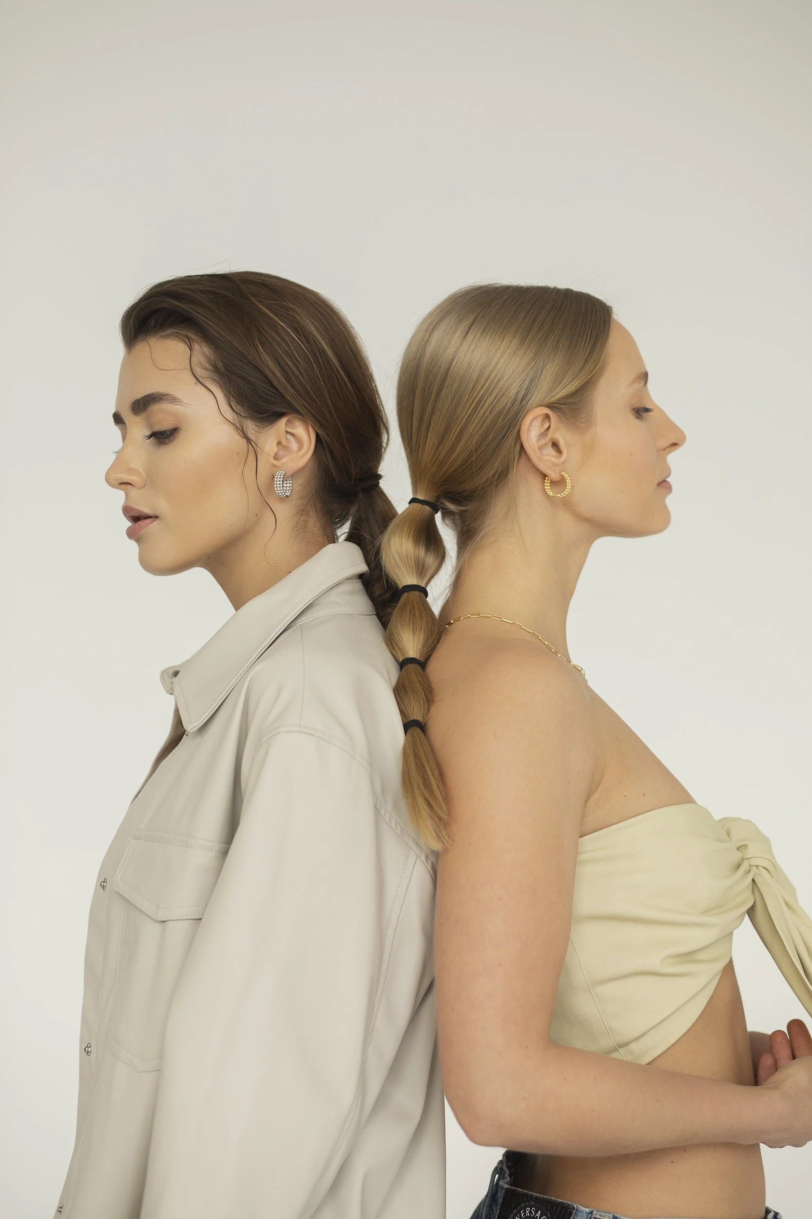 Thumbnail of Erica silver hoop earrings