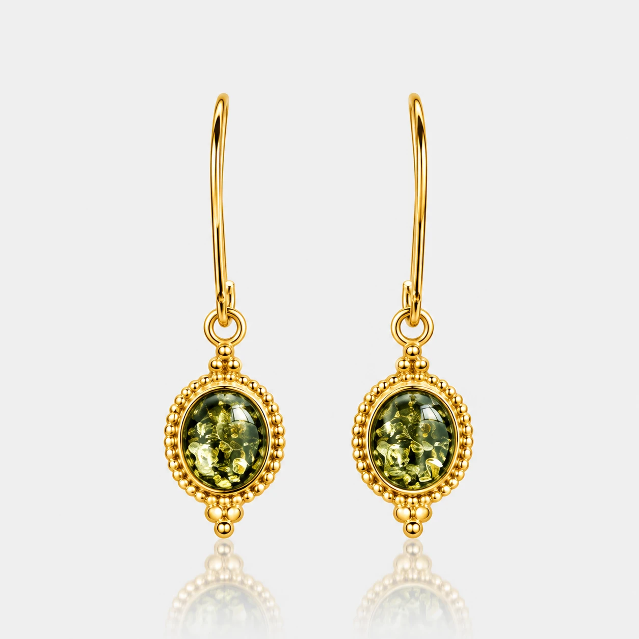 Verde guld øreringe