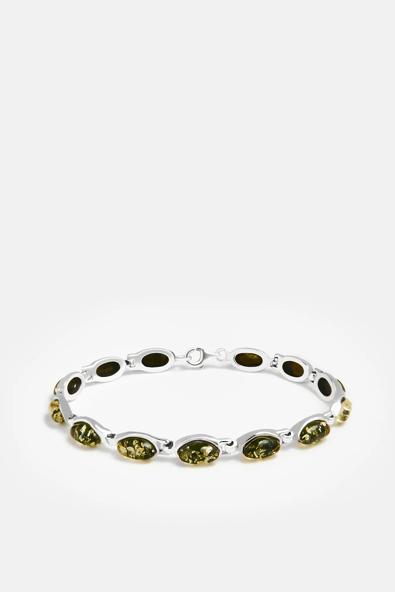 Grace silver bracelet with green amber, Silver, Amber, Amber bracelets