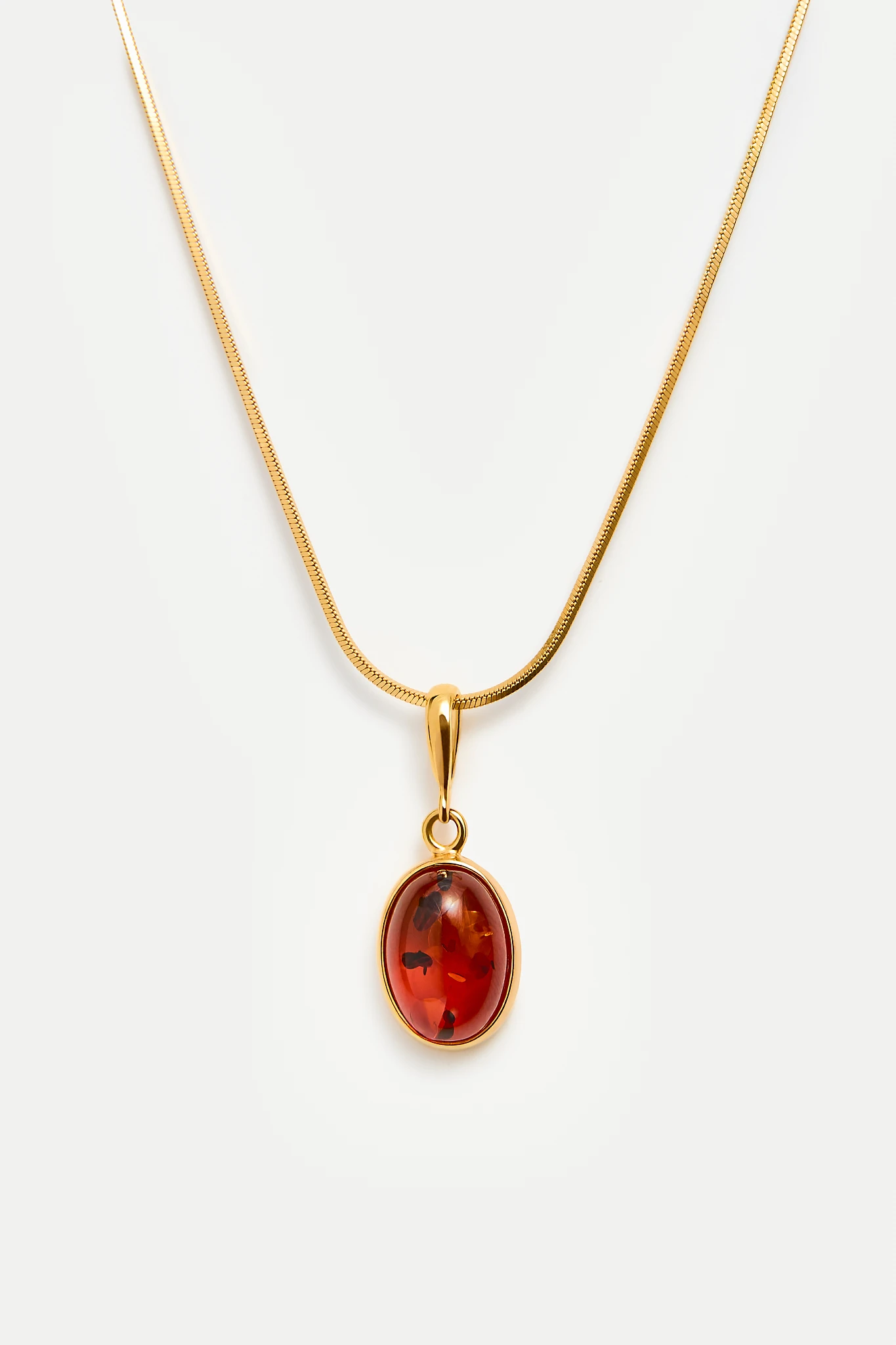 Harmony necklace in gold with amber