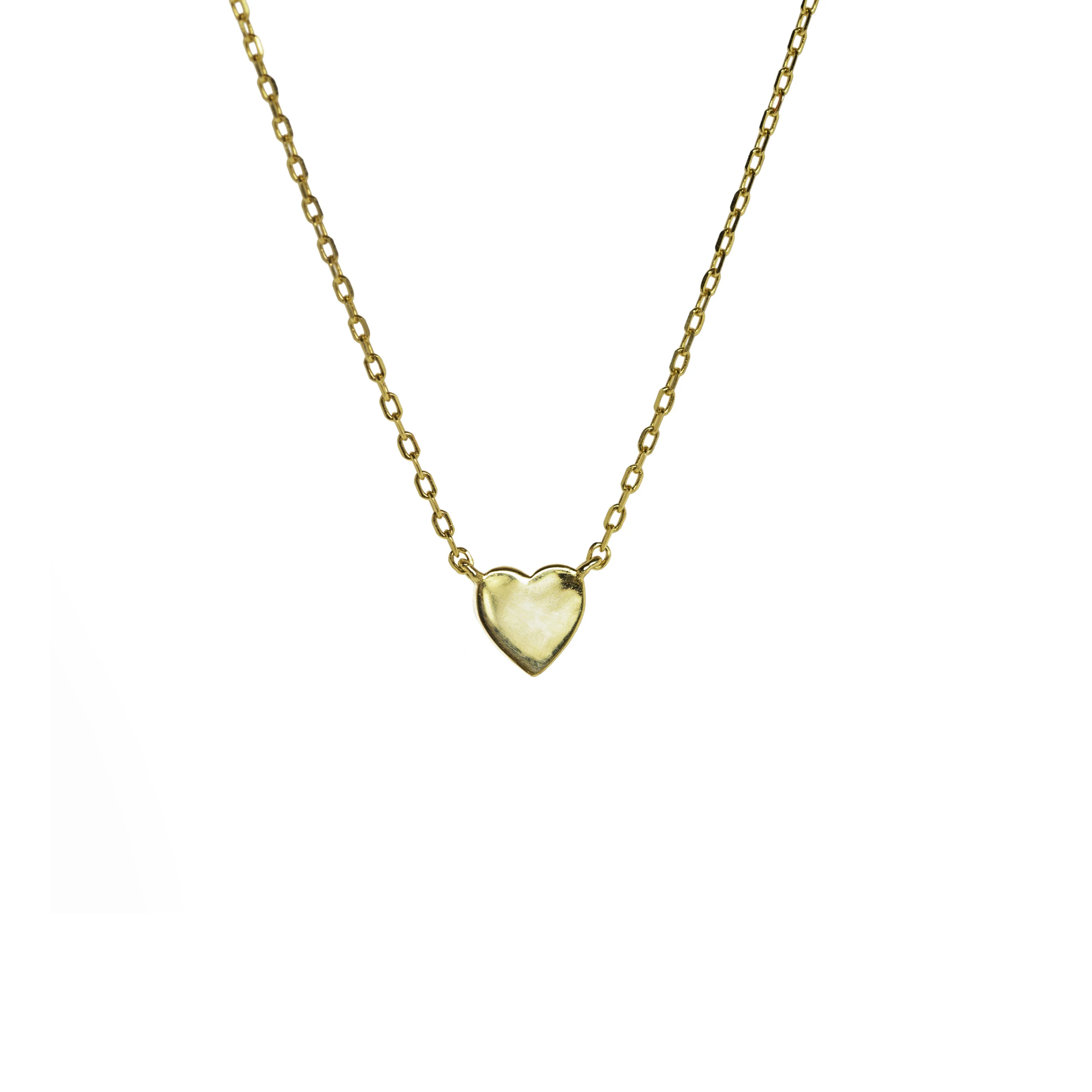 Heart gold necklace