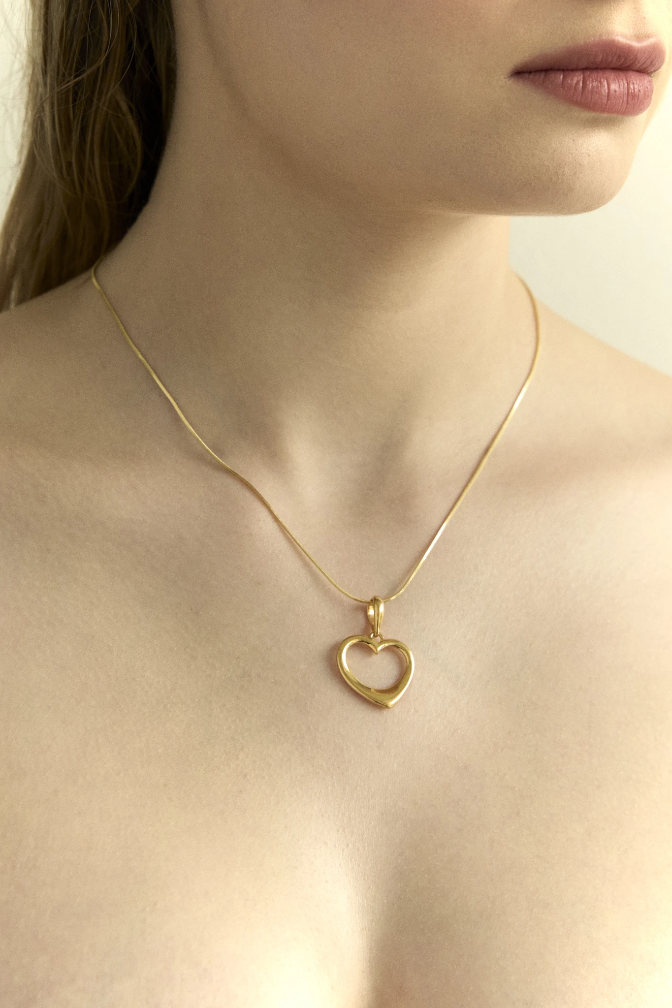 Thumbnail of Heart necklace - gold