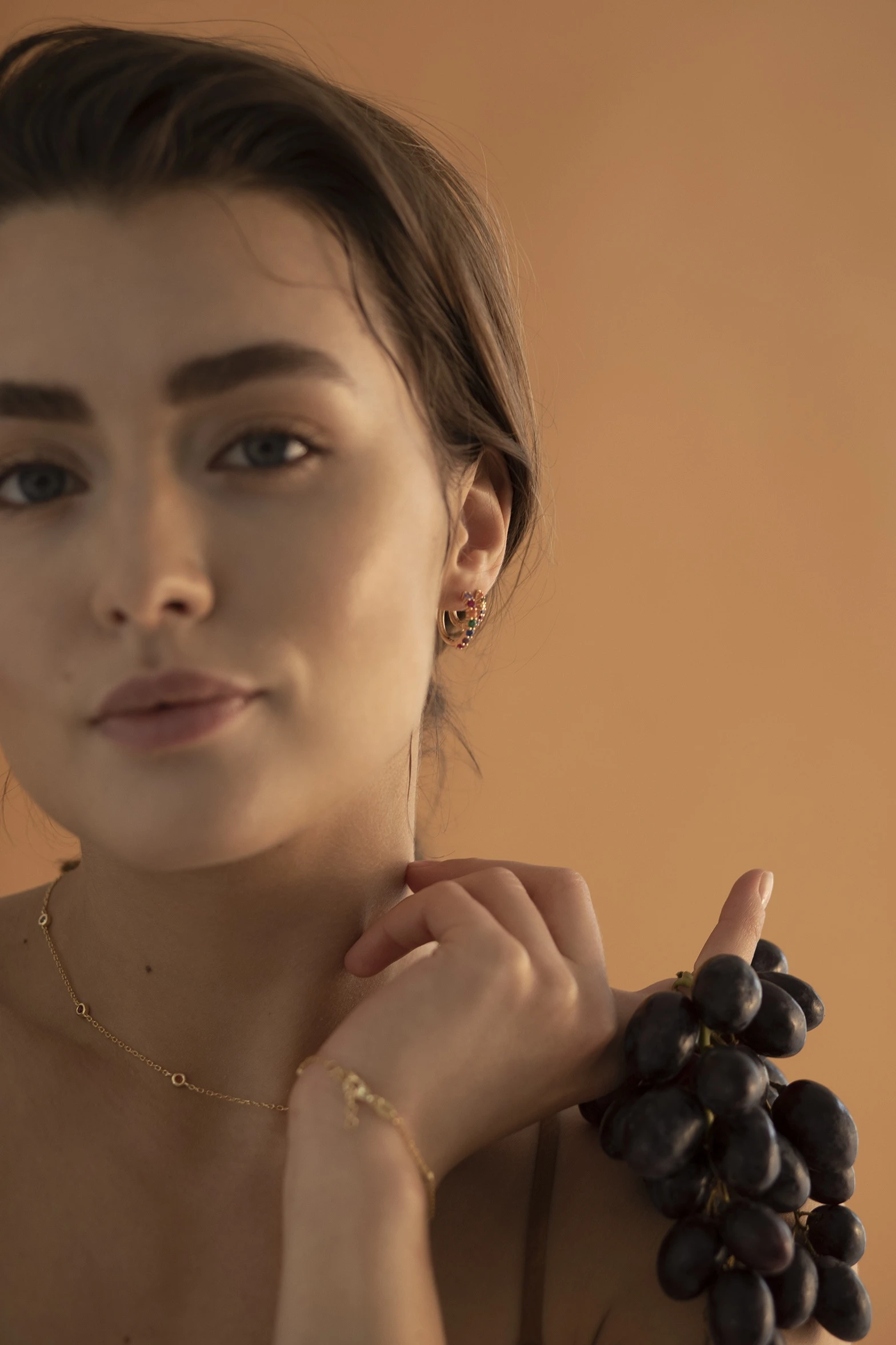 Thumbnail of Hoop earrings rainbow-gold 17mm