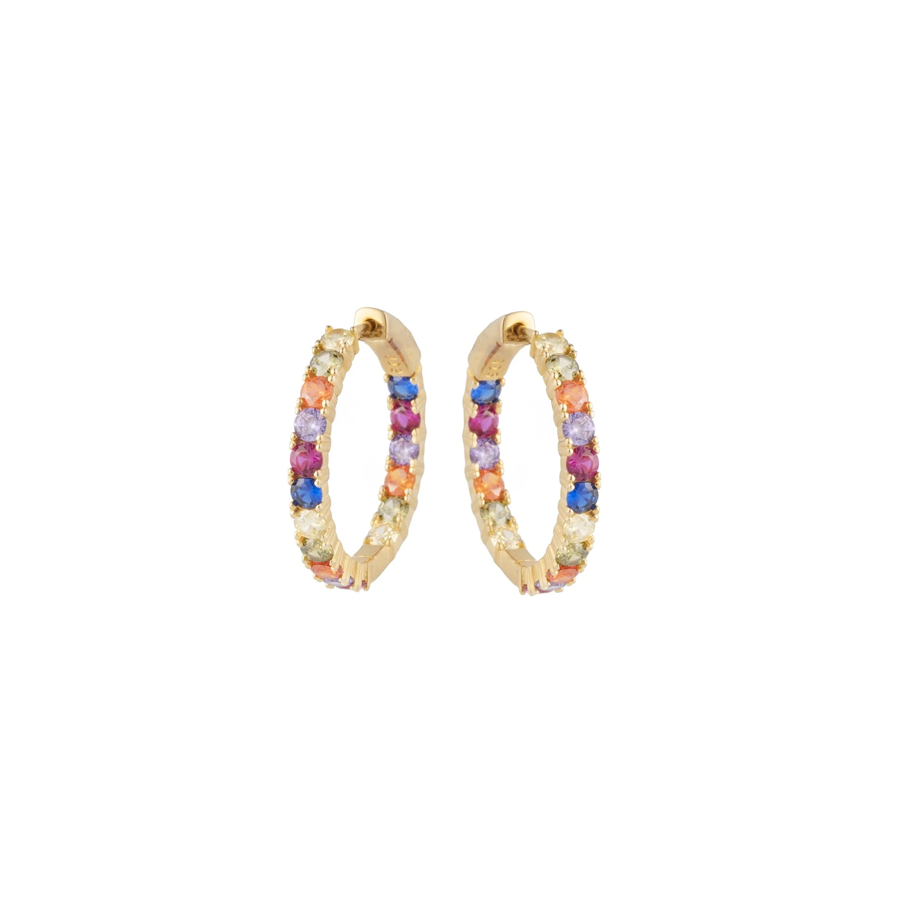 Thumbnail of Hoop earrings rainbow 26 mm