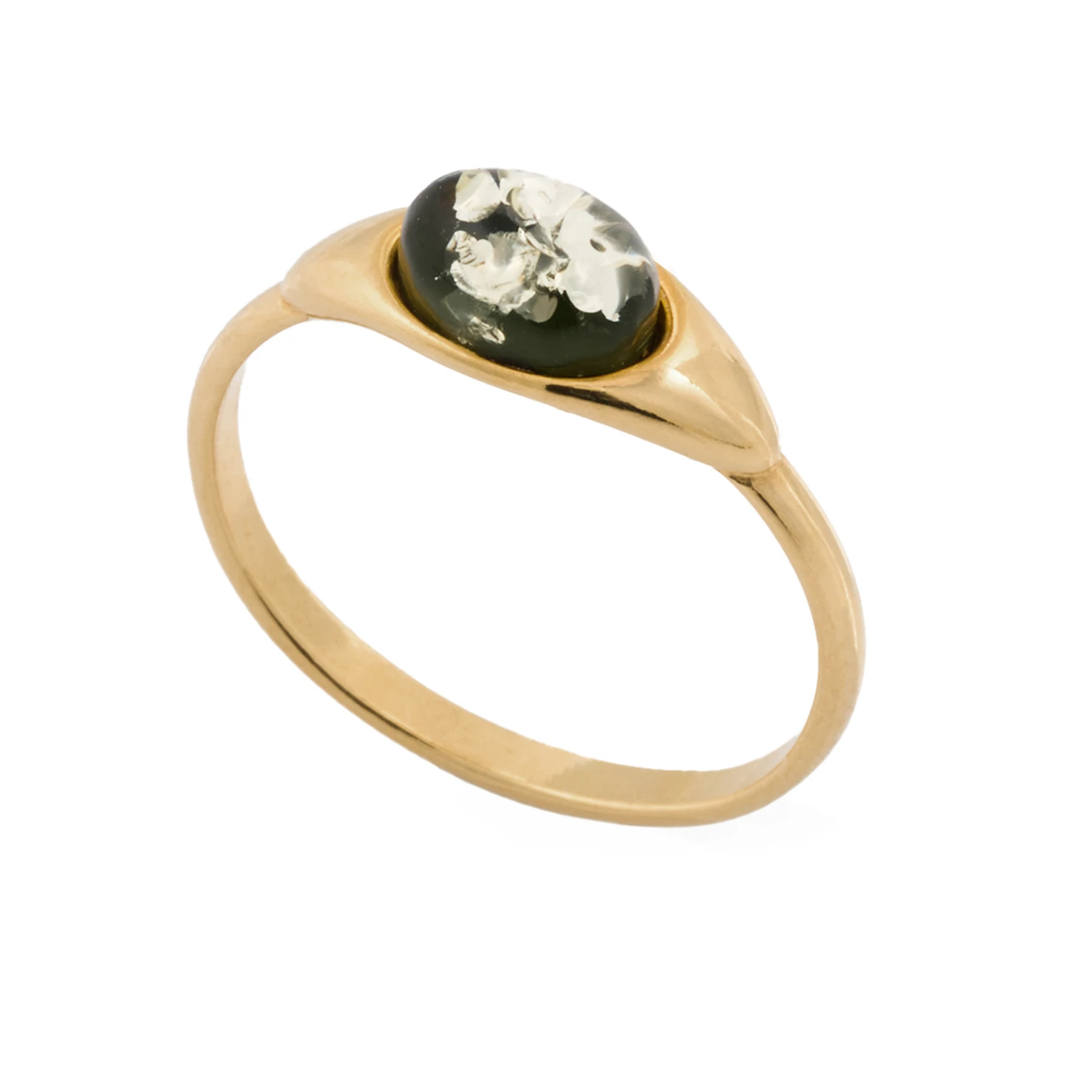 Thumbnail of Ines ring with green amber