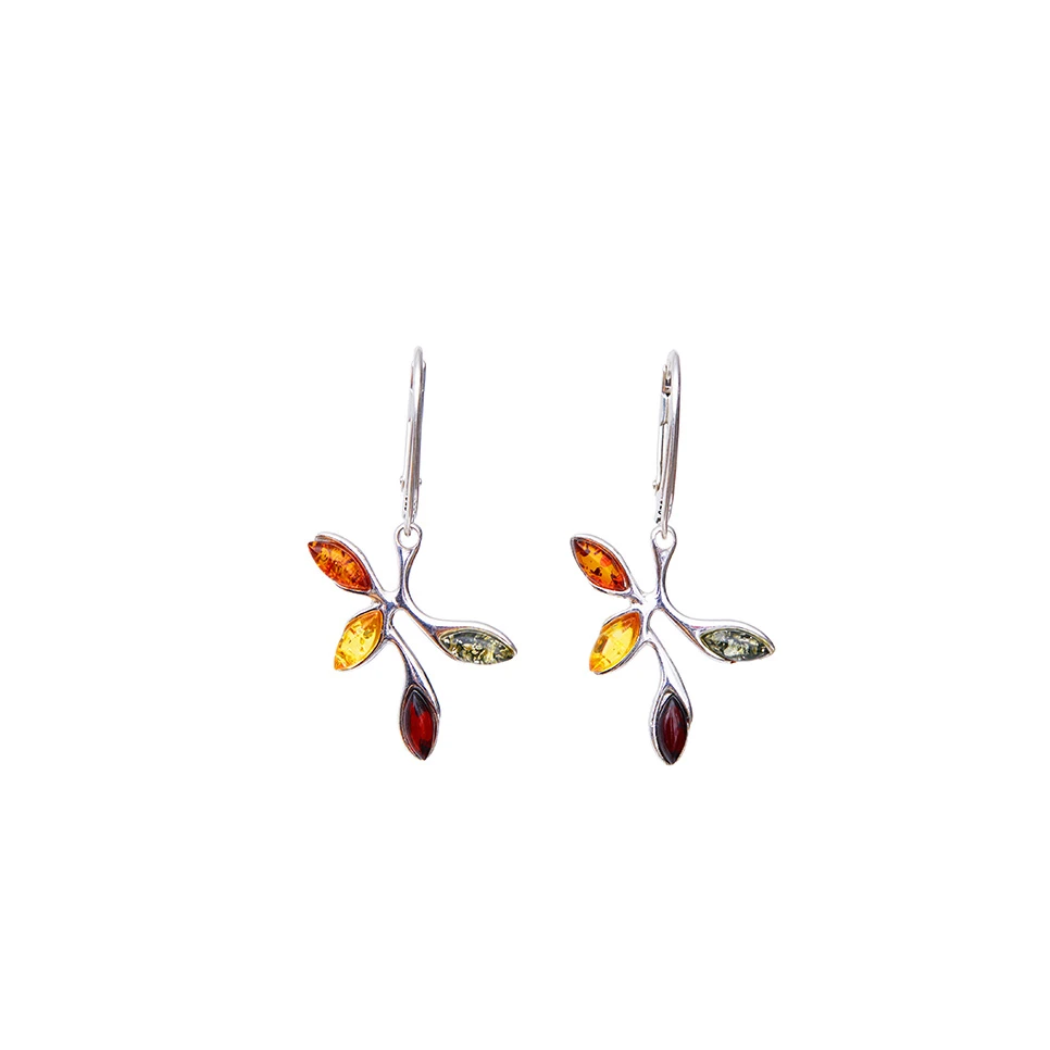 Miniatyrbild av Blad silverörhängen S