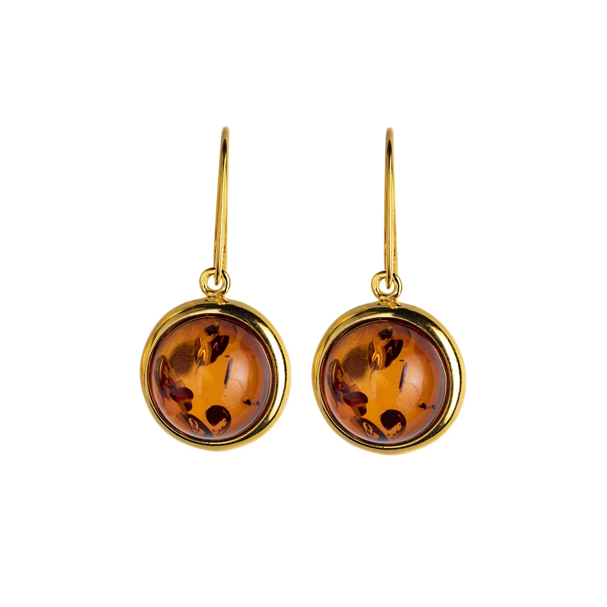 Thumbnail of Luna earrings in gold with amber