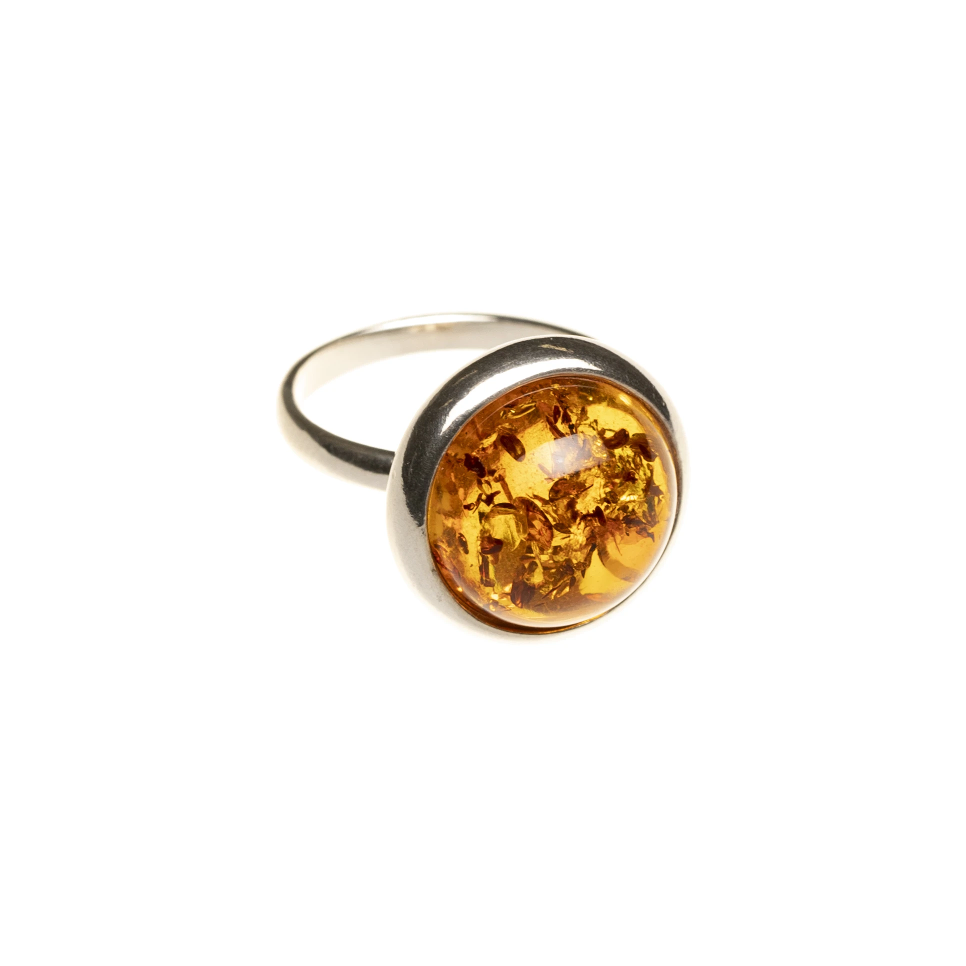 Thumbnail of Luna ring in silver with amber