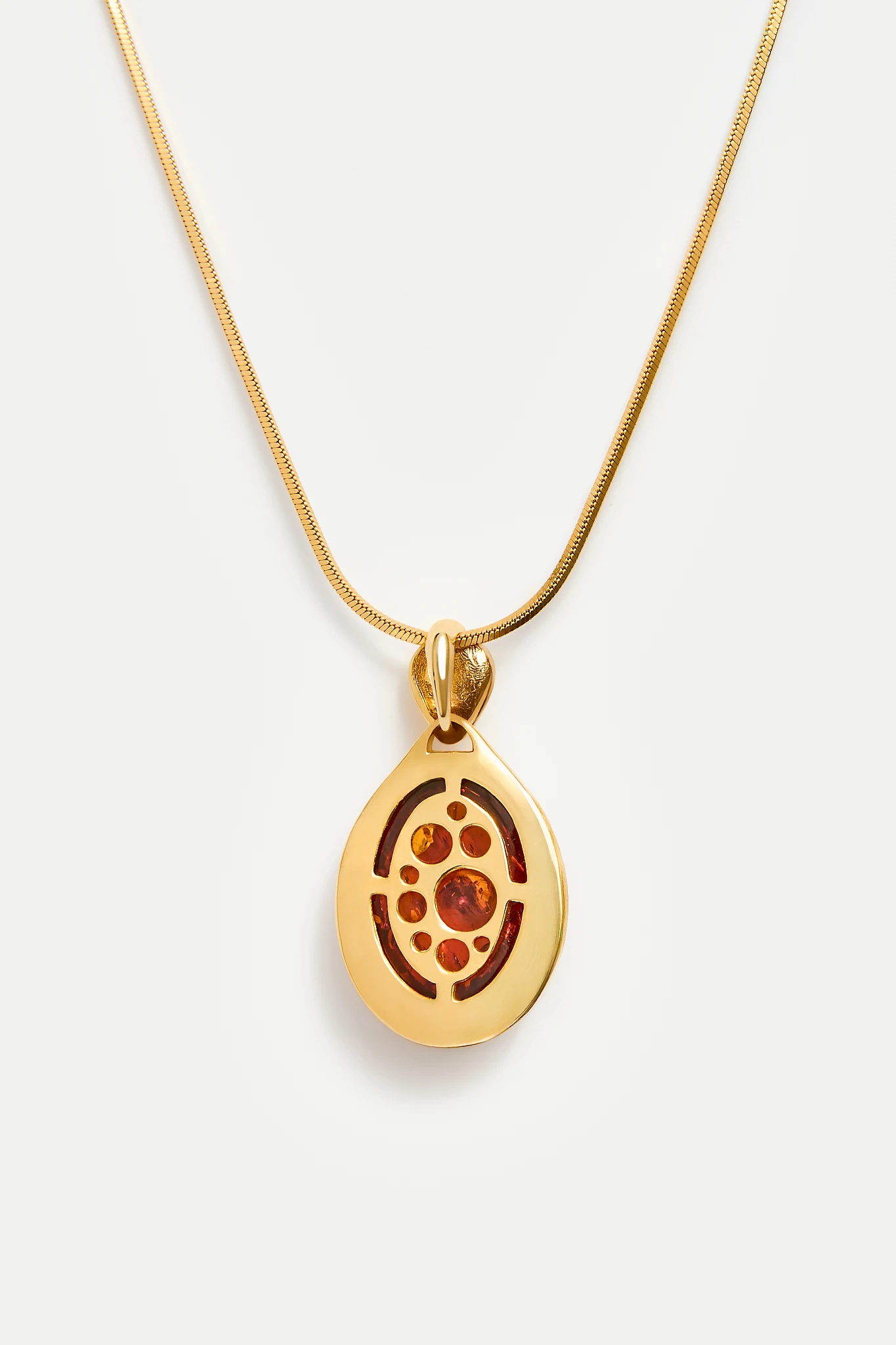 Thumbnail of Marie necklace in gold with amber