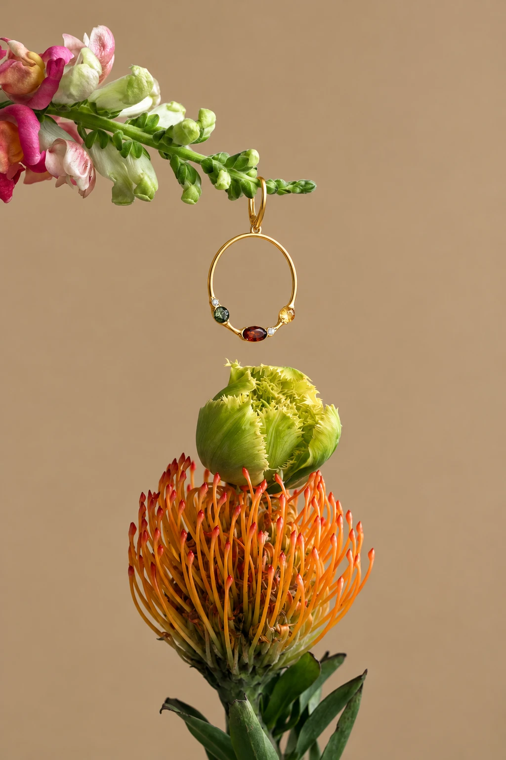 Michelle earrings with amber