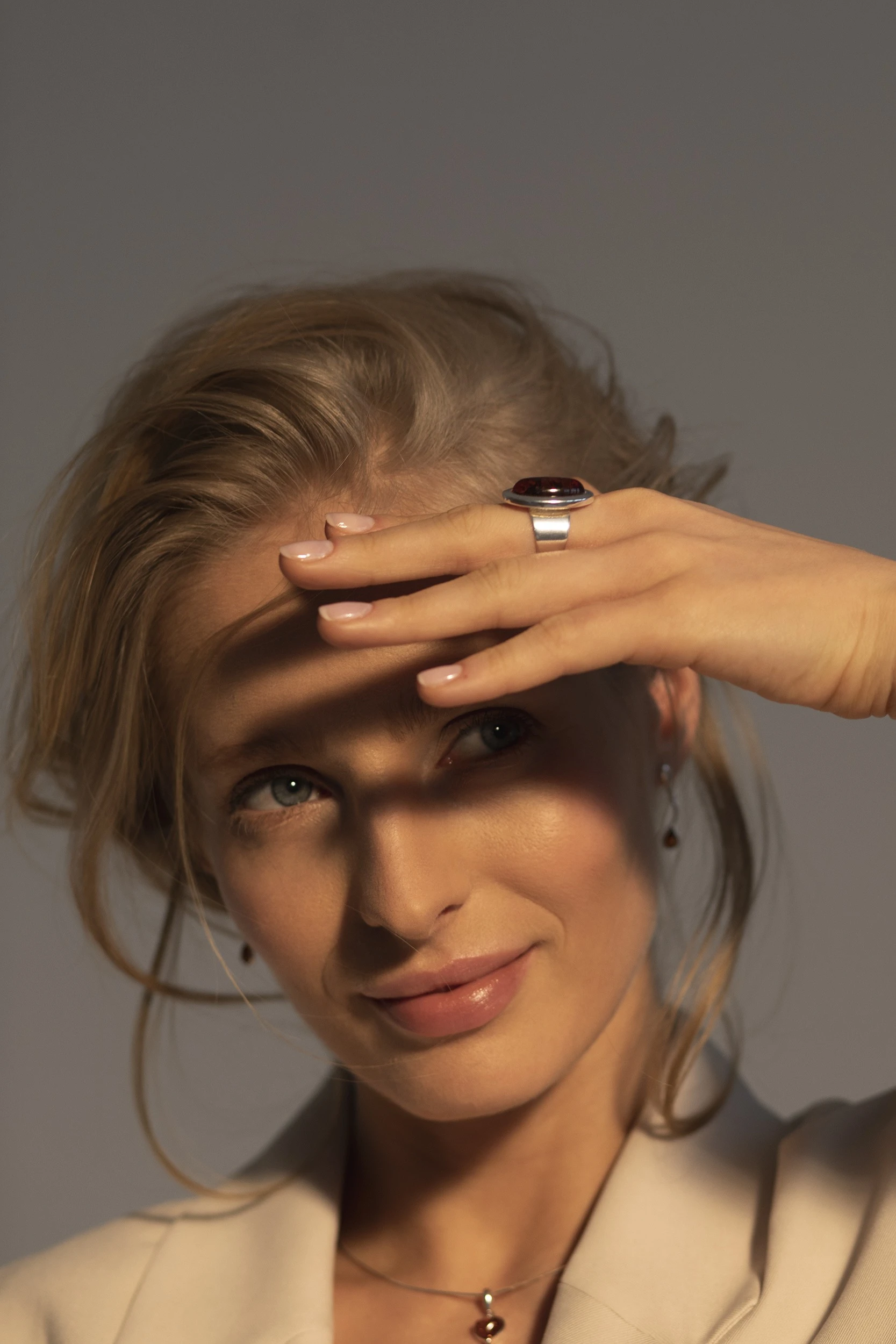 Thumbnail of Nicole ring with cognac amber