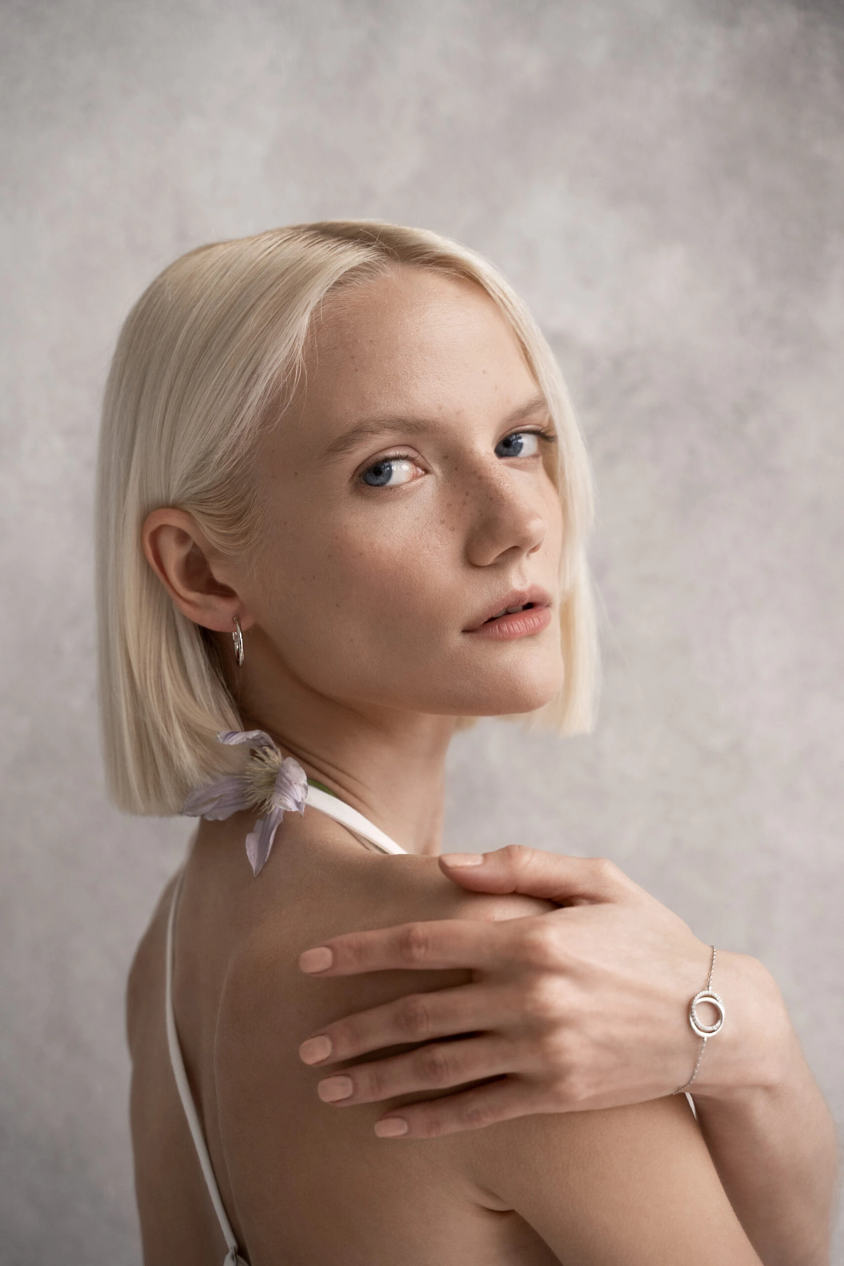 Pave duo cirkel silverarmband