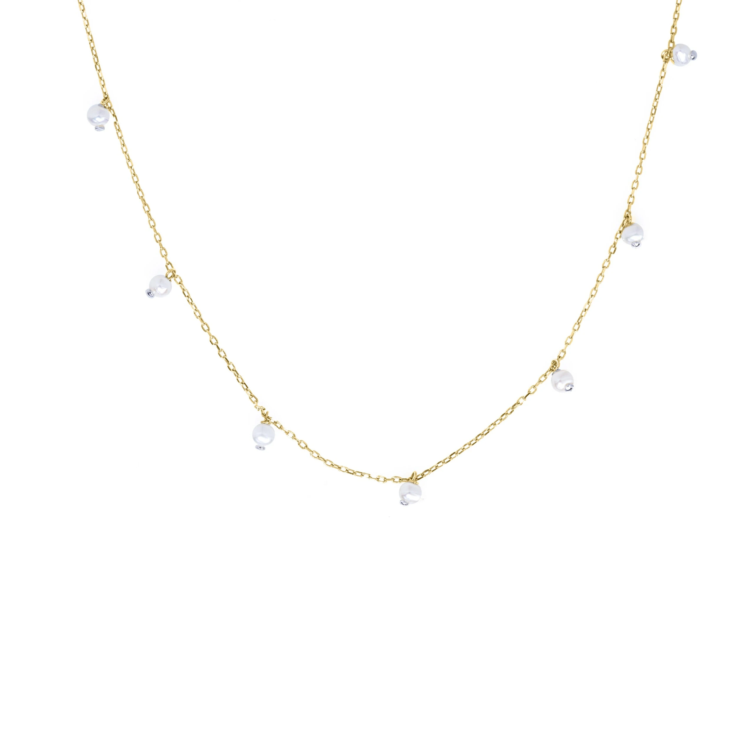 Thumbnail of Pearl gold necklace