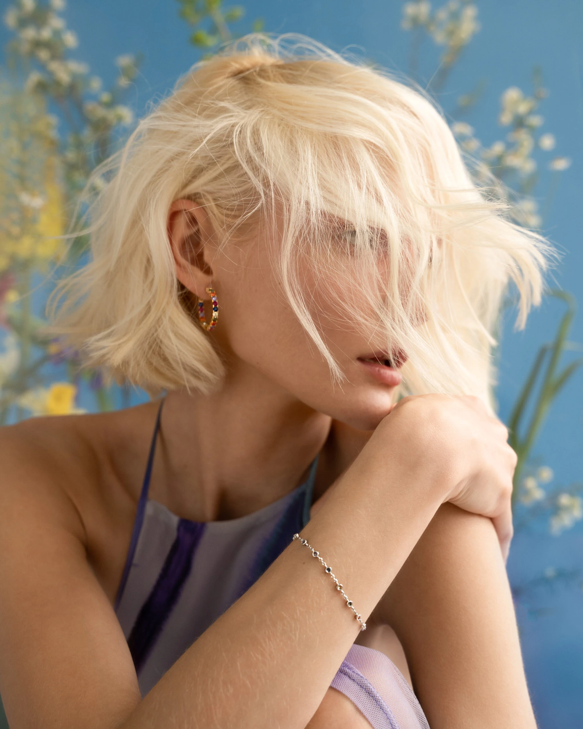 Miniatyrbild av Regnbåge silverarmband