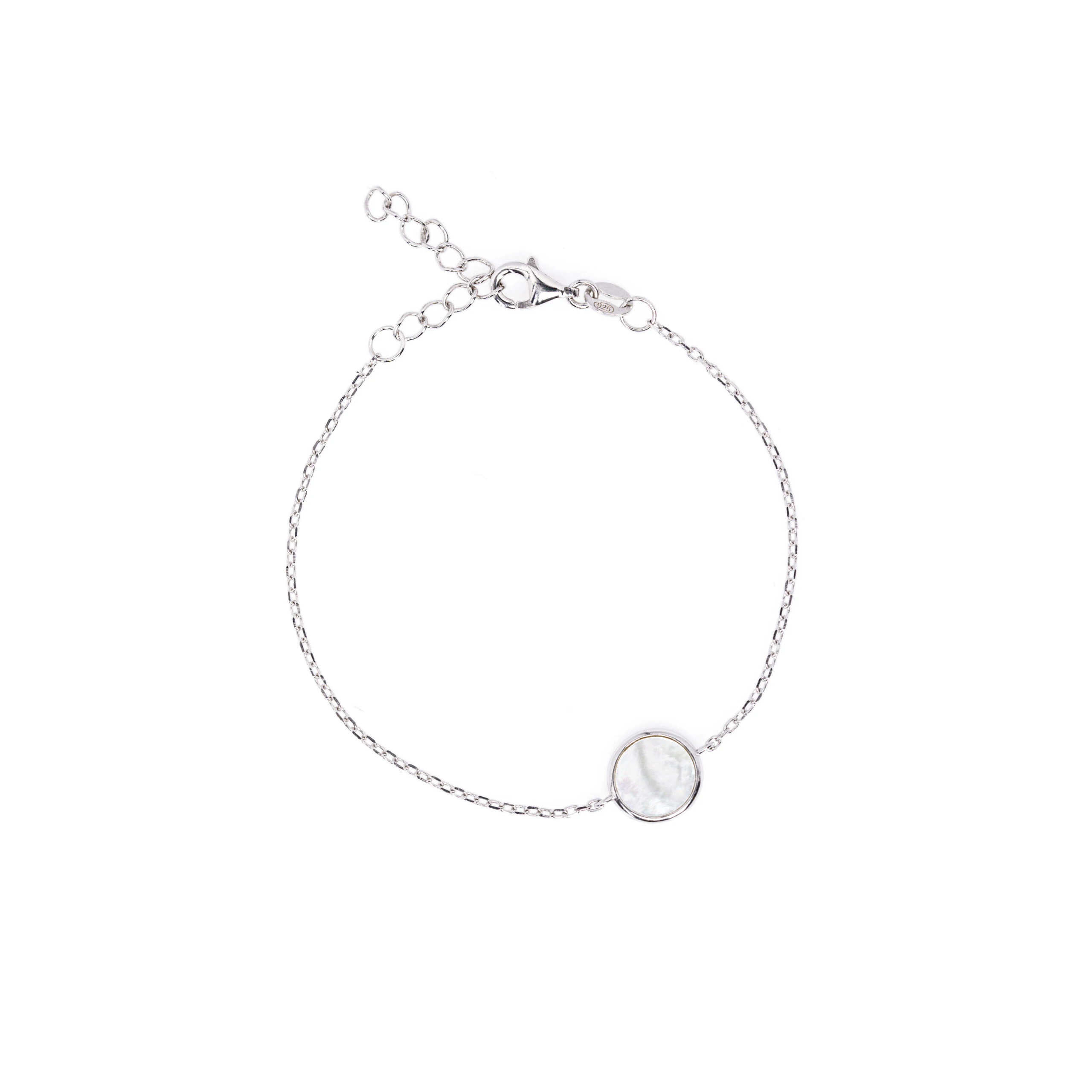 Silverarmband med pärlemor