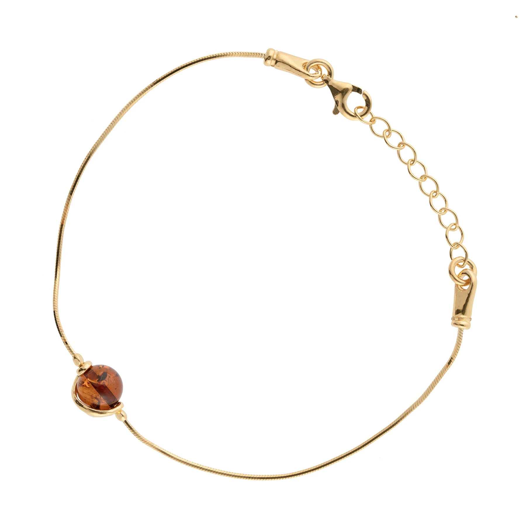 Sophia gold bracelet with amber