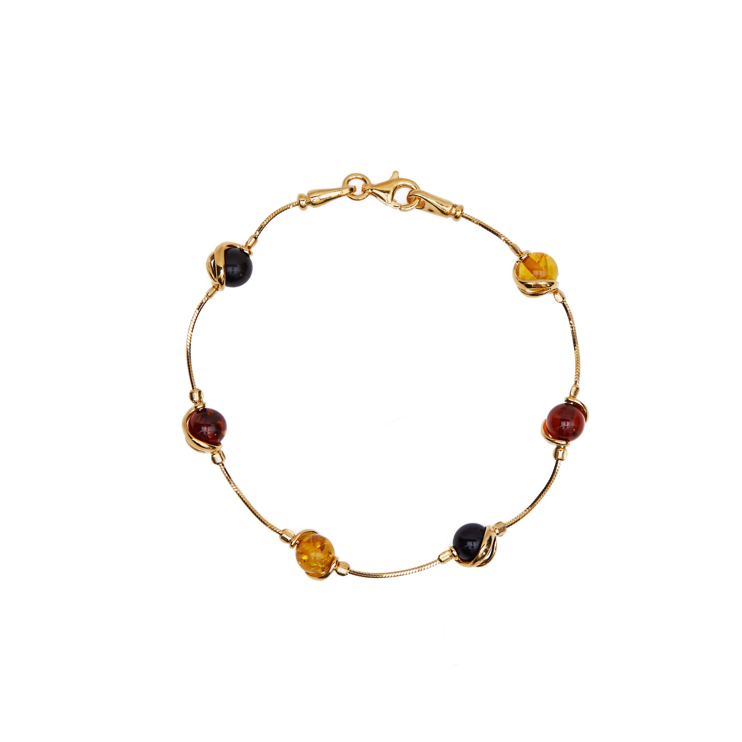 Sophia gold bracelet with amber