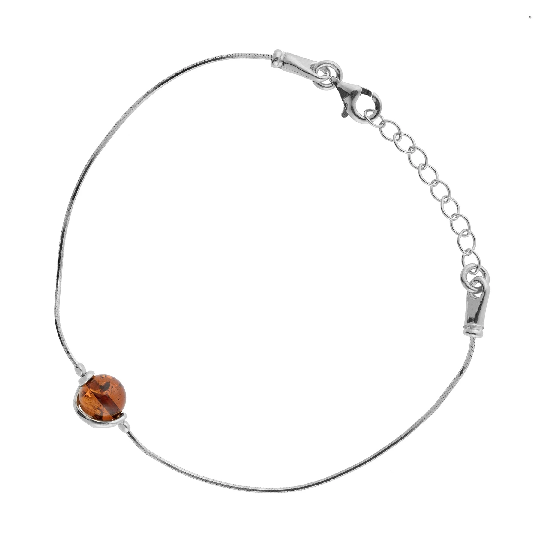 Thumbnail of Sophia silver bracelet with amber