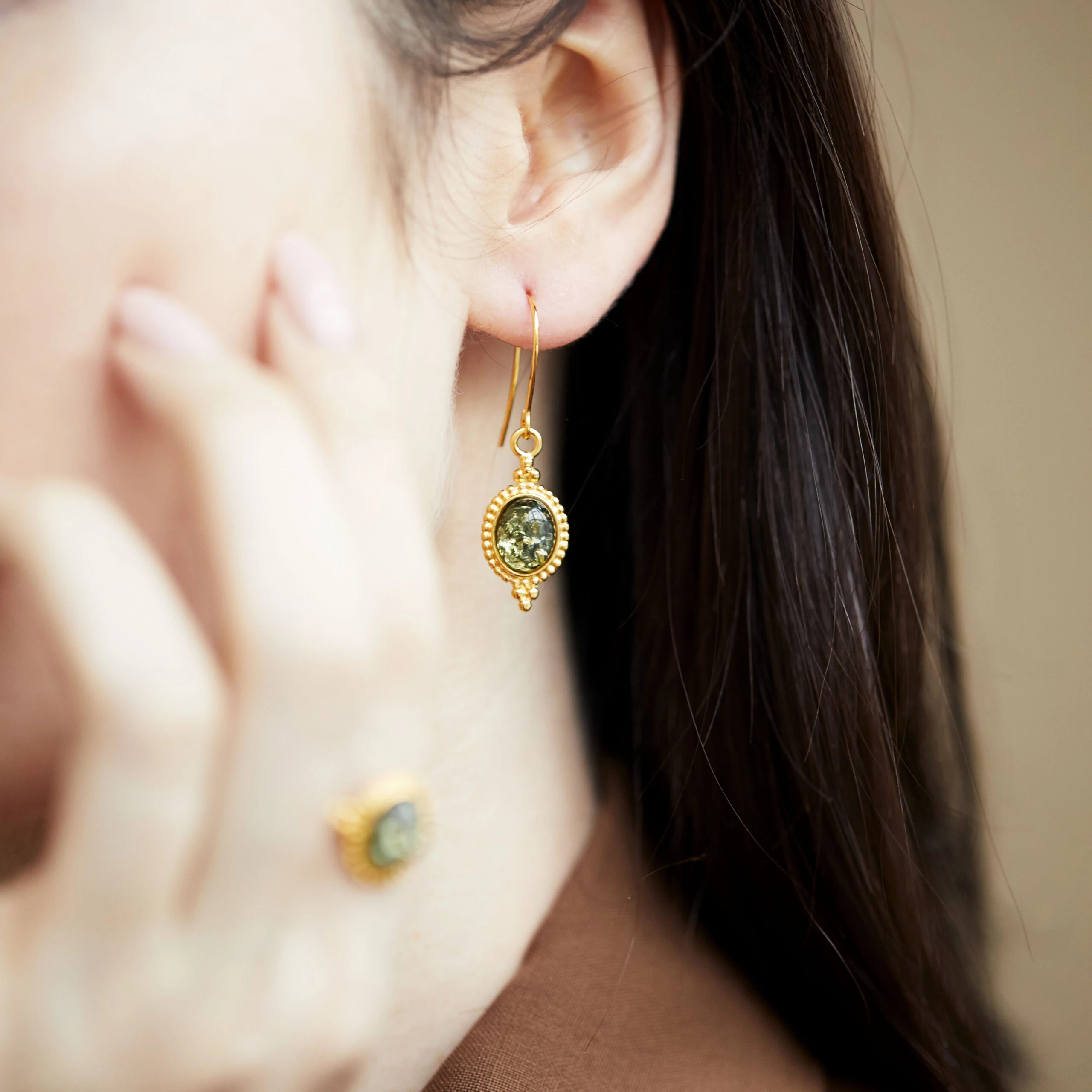 Verde gold earrings