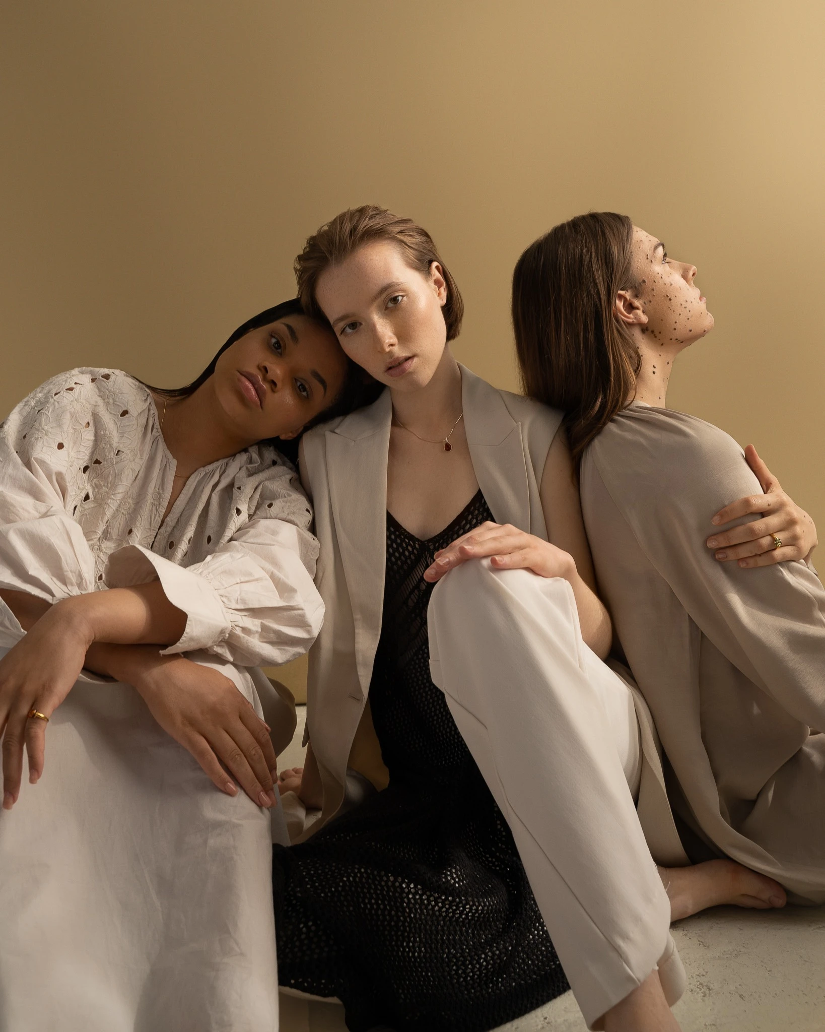 Thumbnail of Victoria silver necklace with cognac amber