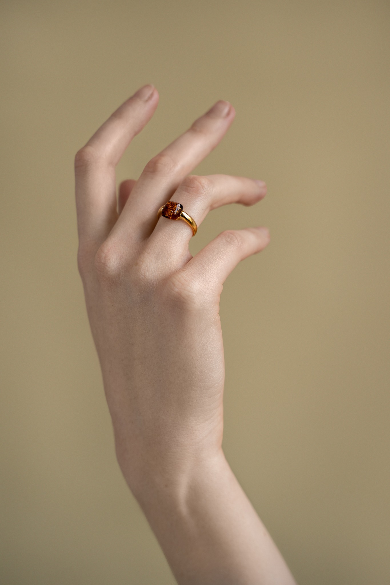 Thumbnail of Cornelia ring with cognac amber