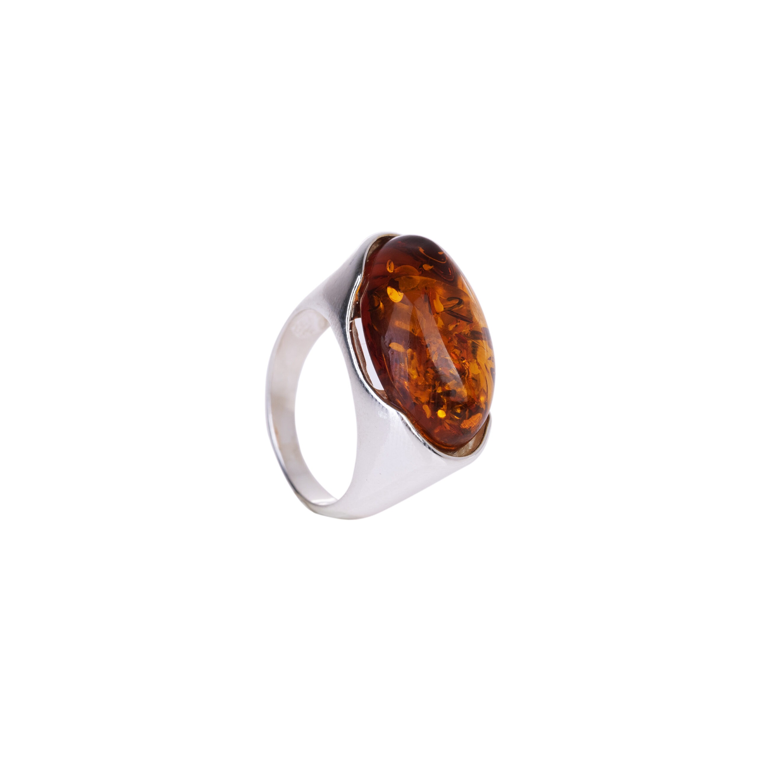 Thumbnail of Eline bold ring with amber