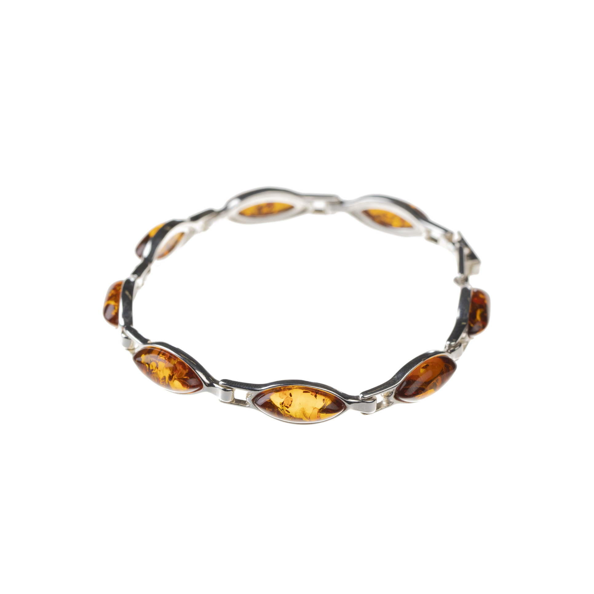 Glory bracelet with cognac amber