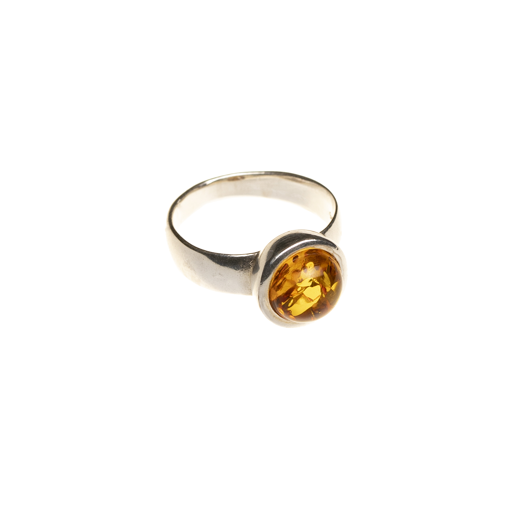 Thumbnail of Grace silver ring with cognac amber