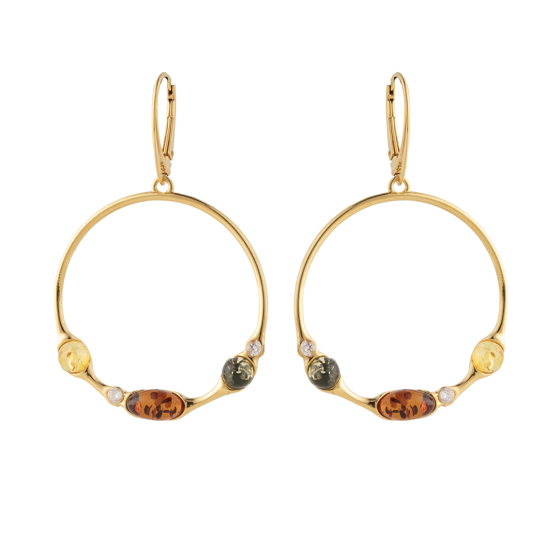 Thumbnail of Michelle earrings with amber