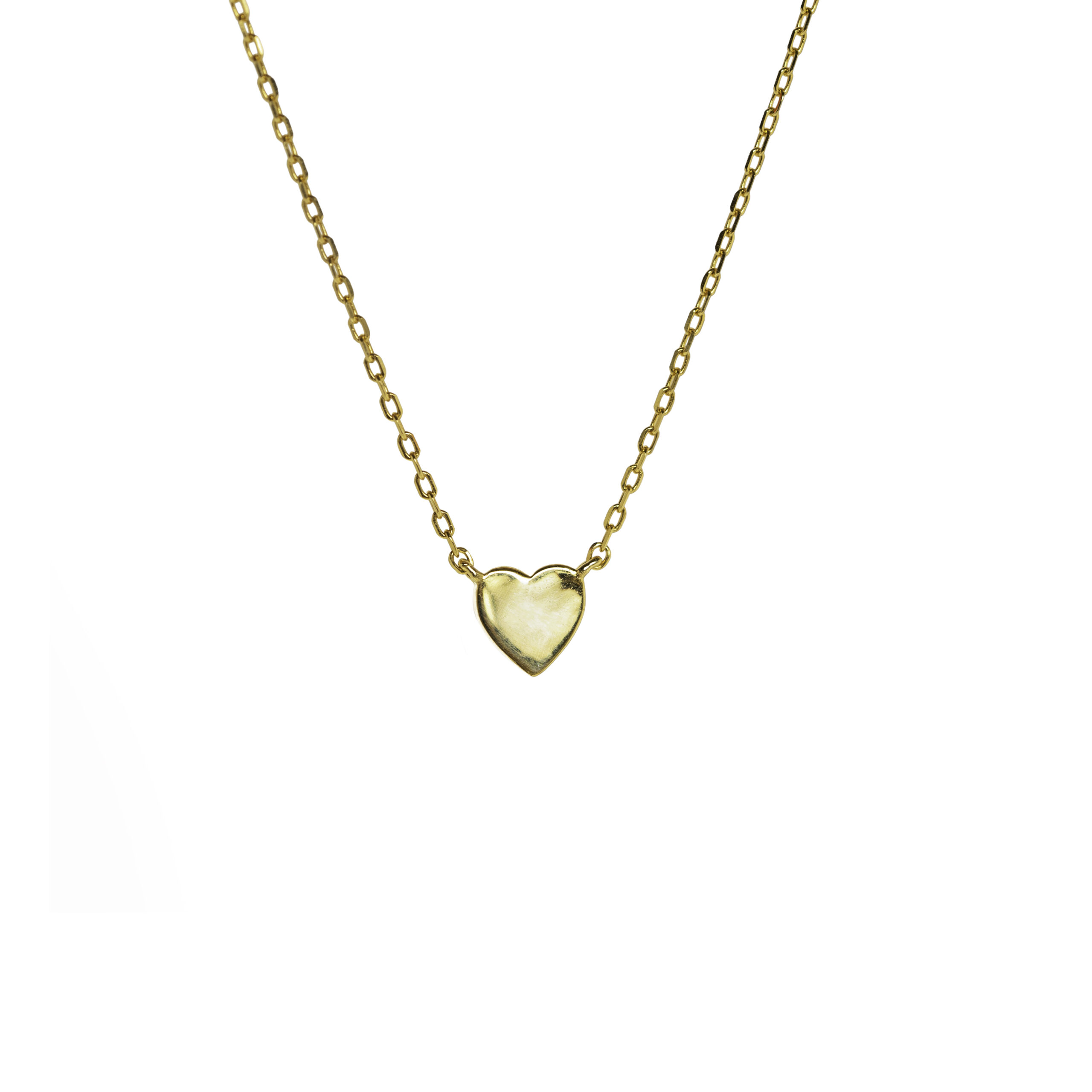 Petite heart gold necklace