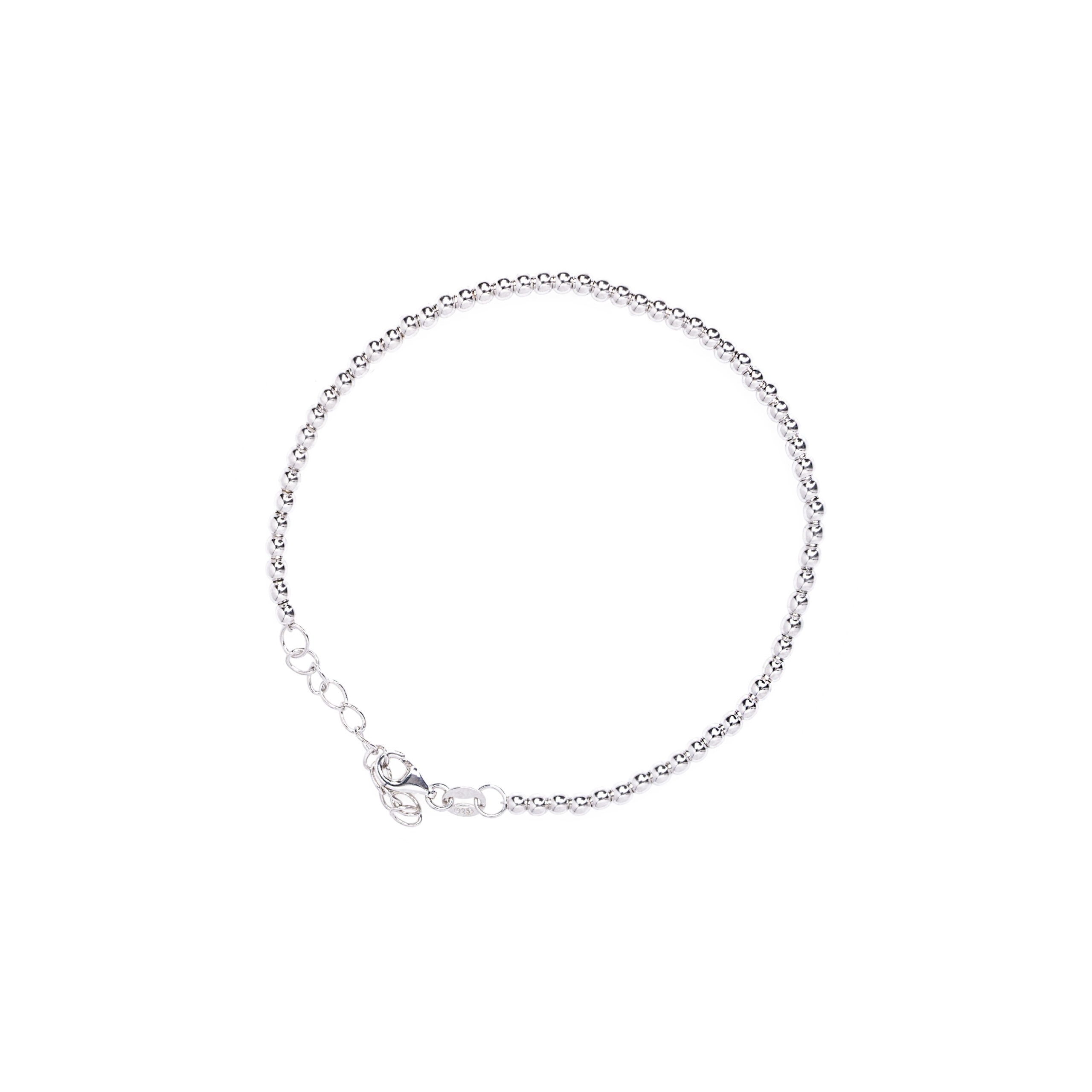 Silver bead chain bracelet